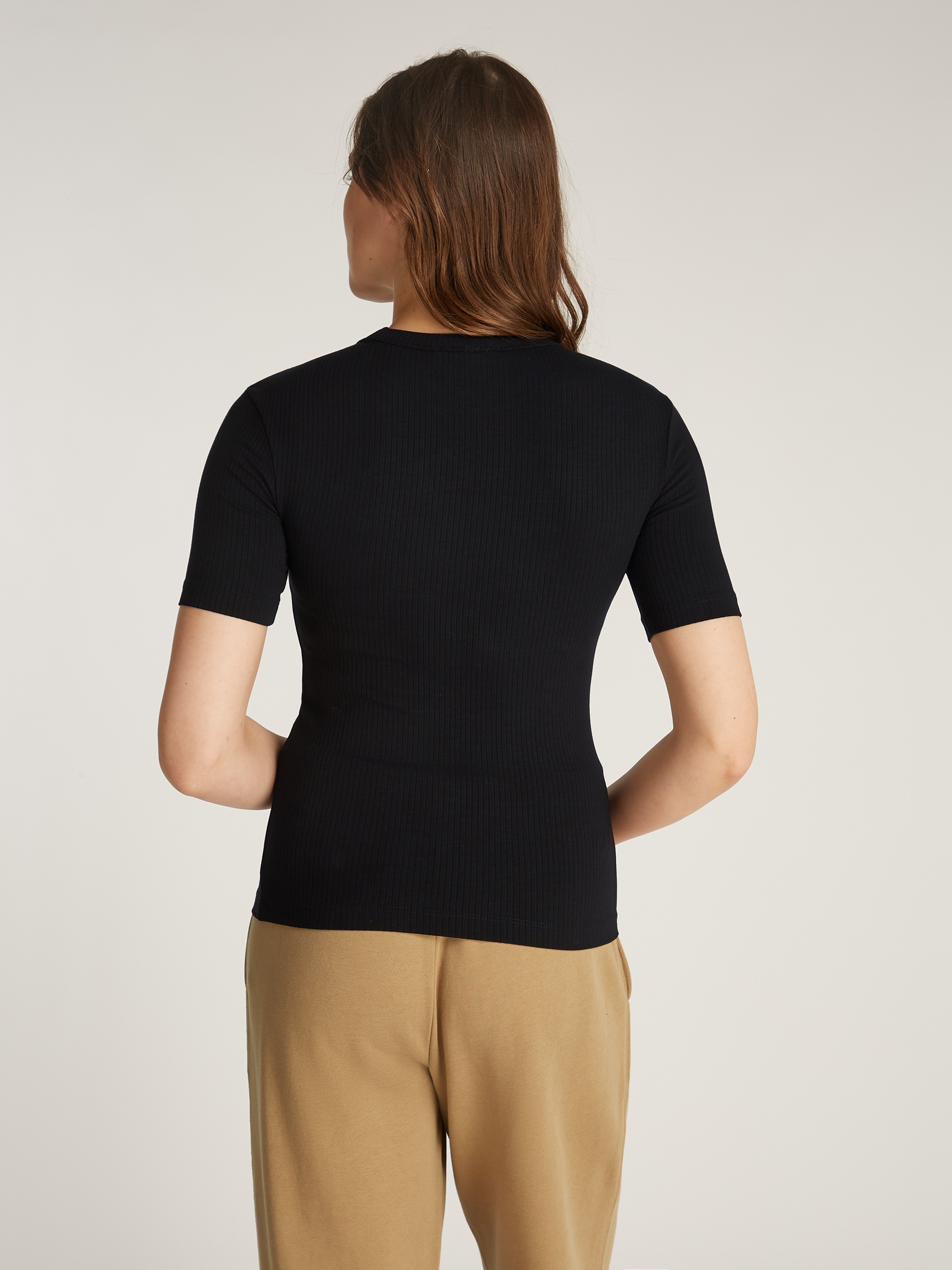 Tommy Hilfiger Kurzarmshirt 5X2 RIB C-NK SS mit Rundhals, Kurzarm günstig online kaufen