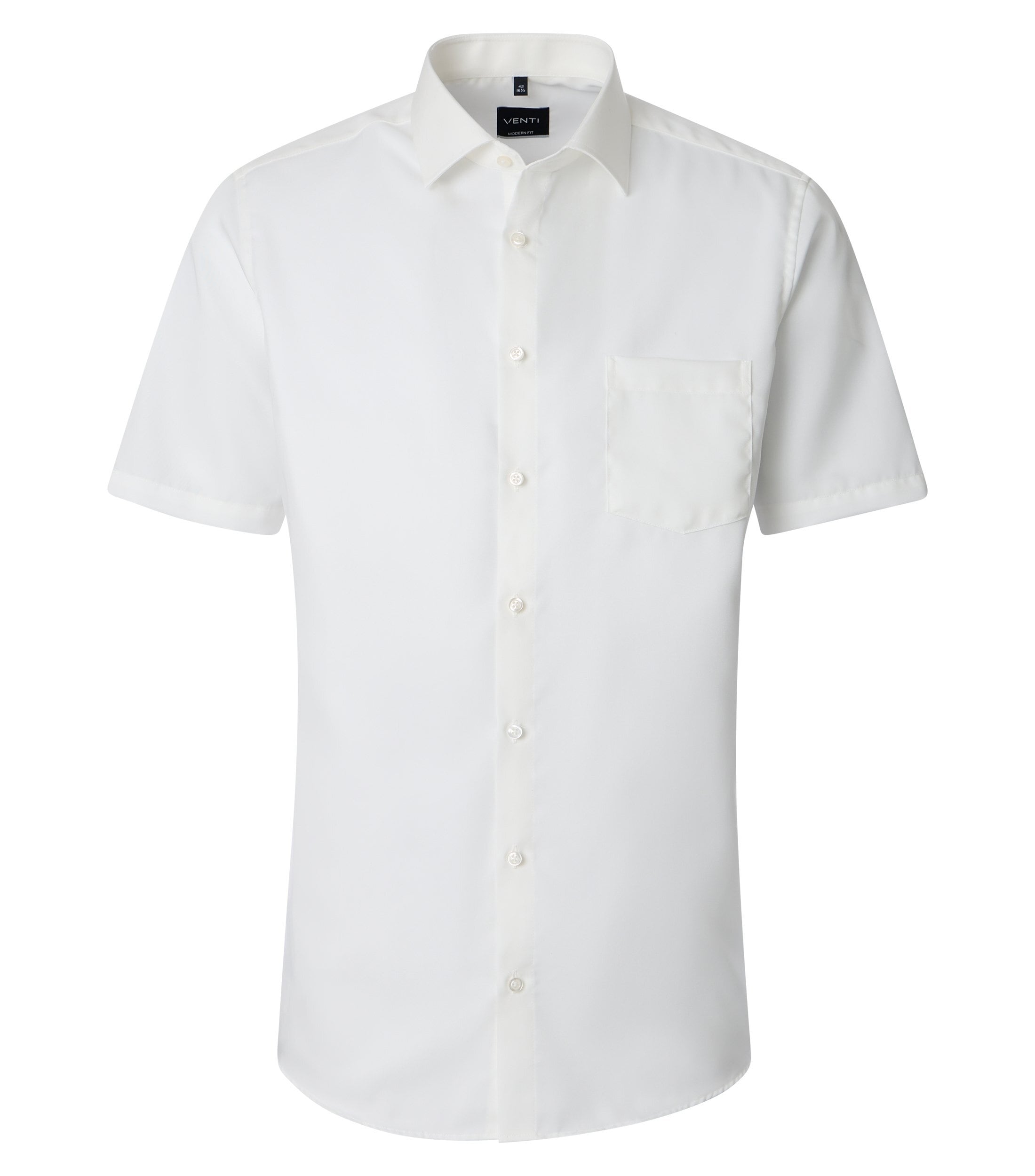 VENTI Business Shirt Short Sleeve Solid Ivory 39
