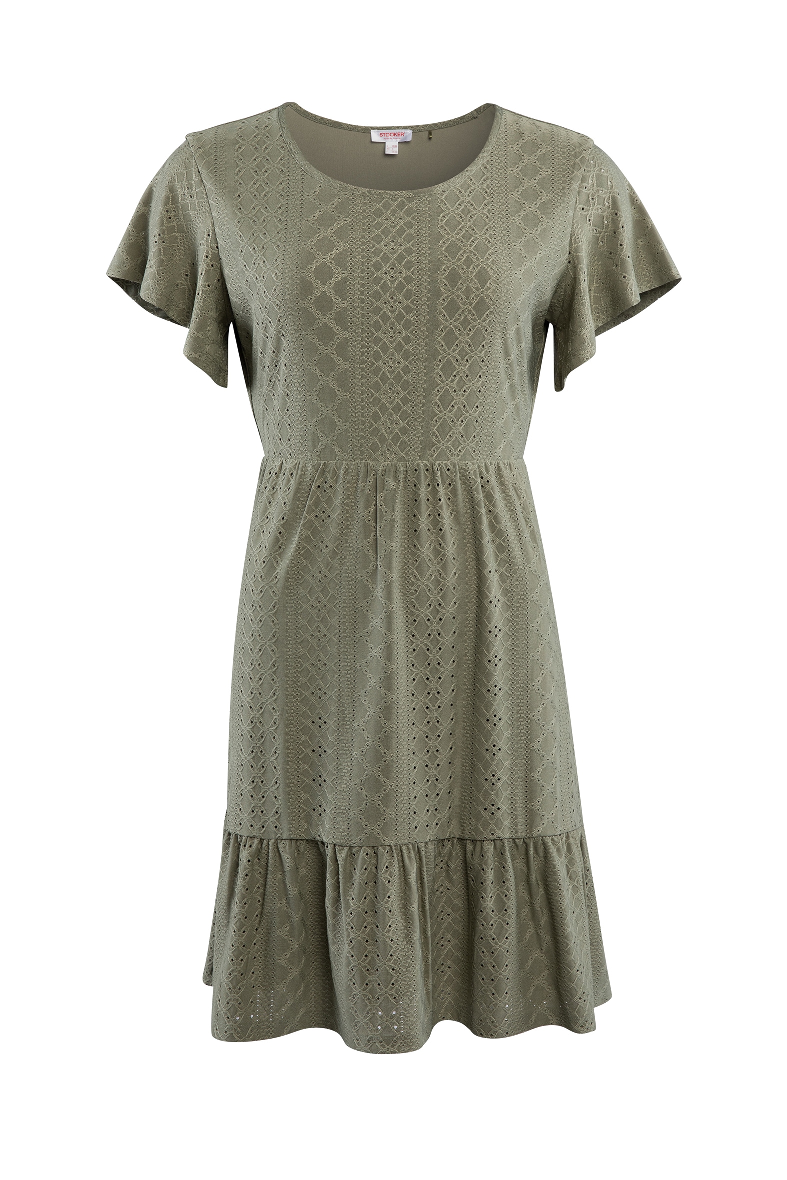 STOOKER WOMEN Spitzenkleid »KIRA Kleid« Kurzarmkleid Spitze elastisch tailliert für Damen