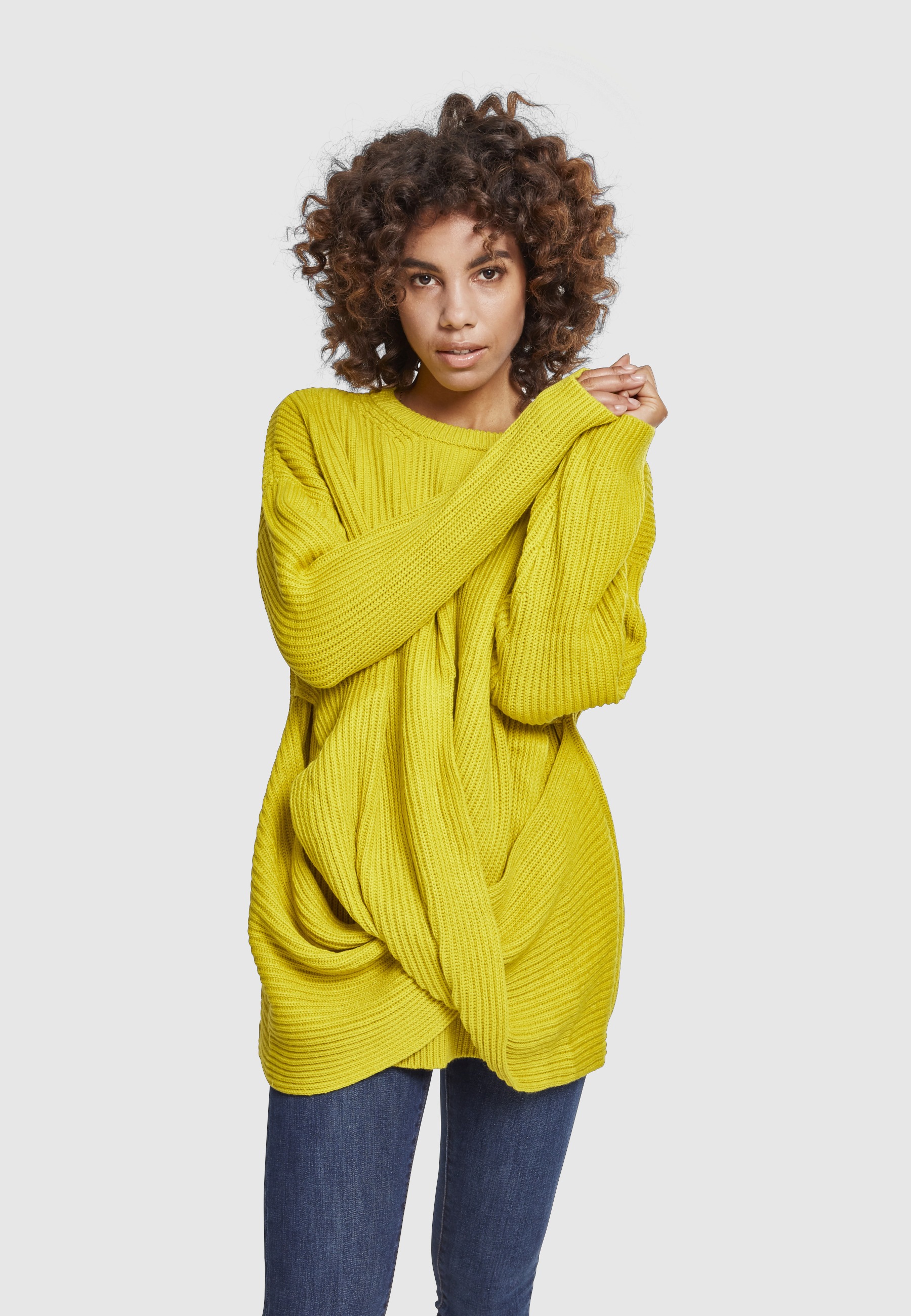 URBAN CLASSICS Sweatshirt »Urban Classics Damen Ladies Wrapped Sweater«, 1 Stk.
