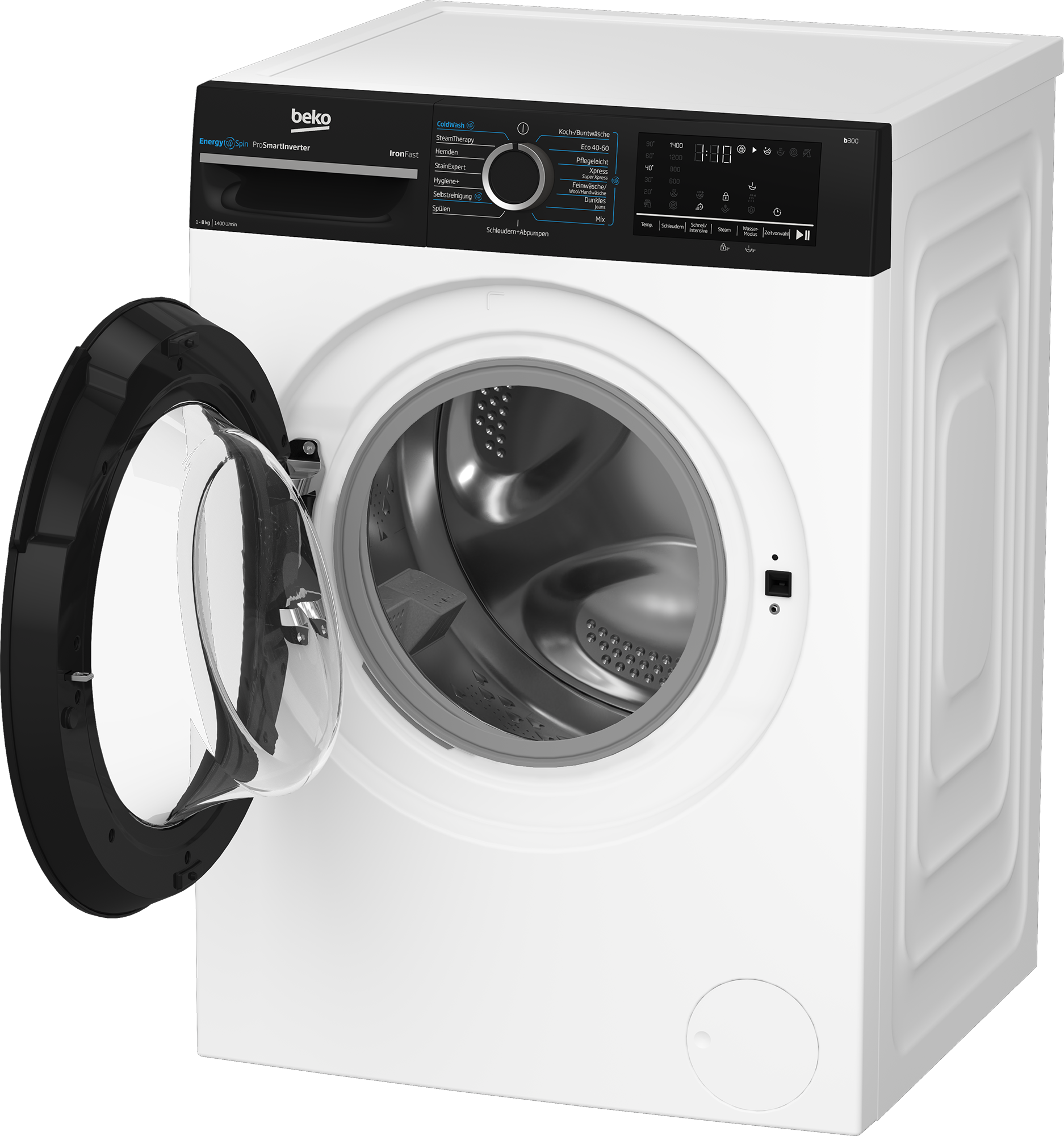 BEKO Waschmaschine »BM3WFU4841W«, 8 kg, 1400 U/min, Waschen mit EnergySpin: Bis zu 35 % Energie sparen – nicht nur in Eco