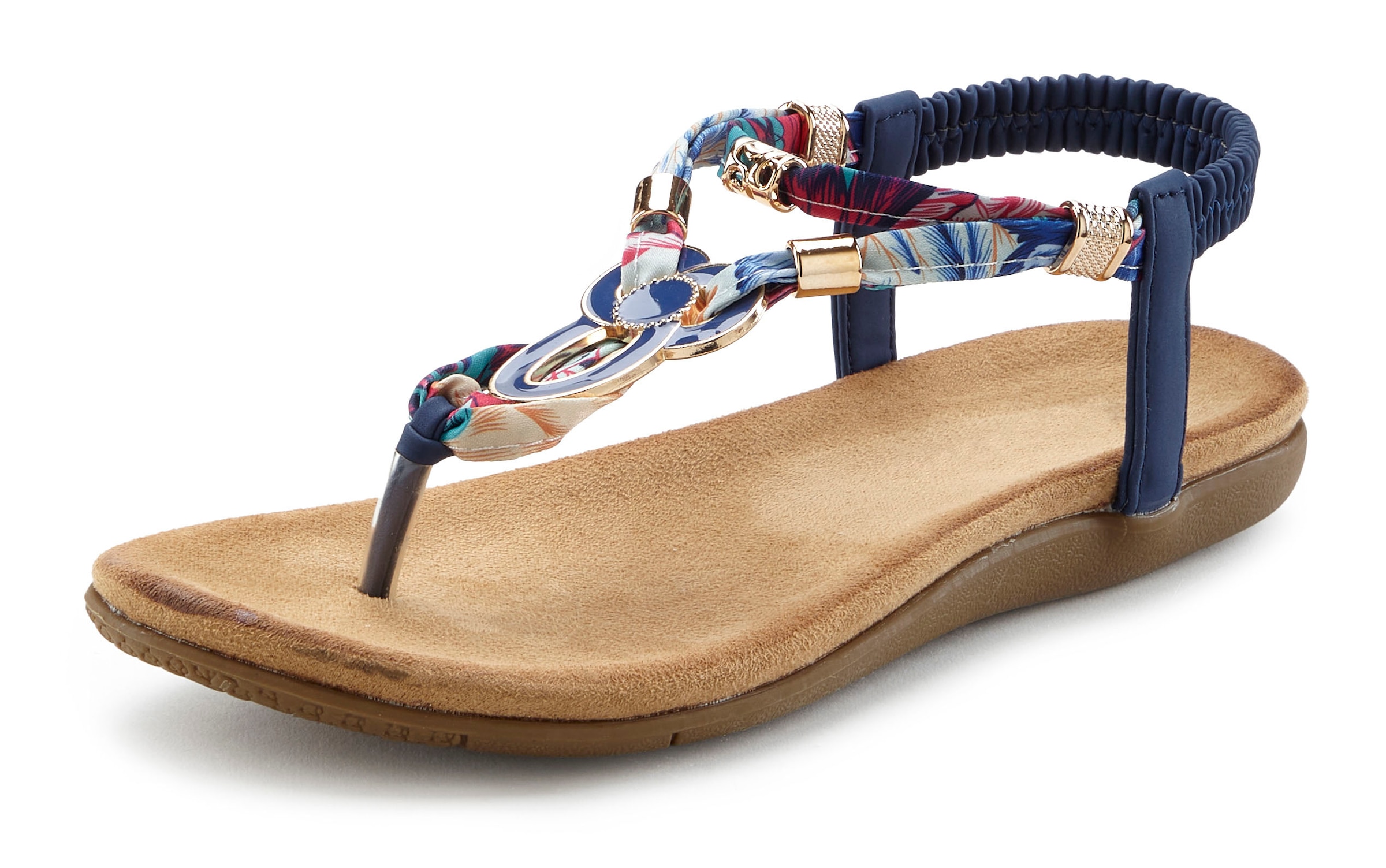 LASCANA Zehentrenner, Sandale, Pantolette mit Stretcheinsatz