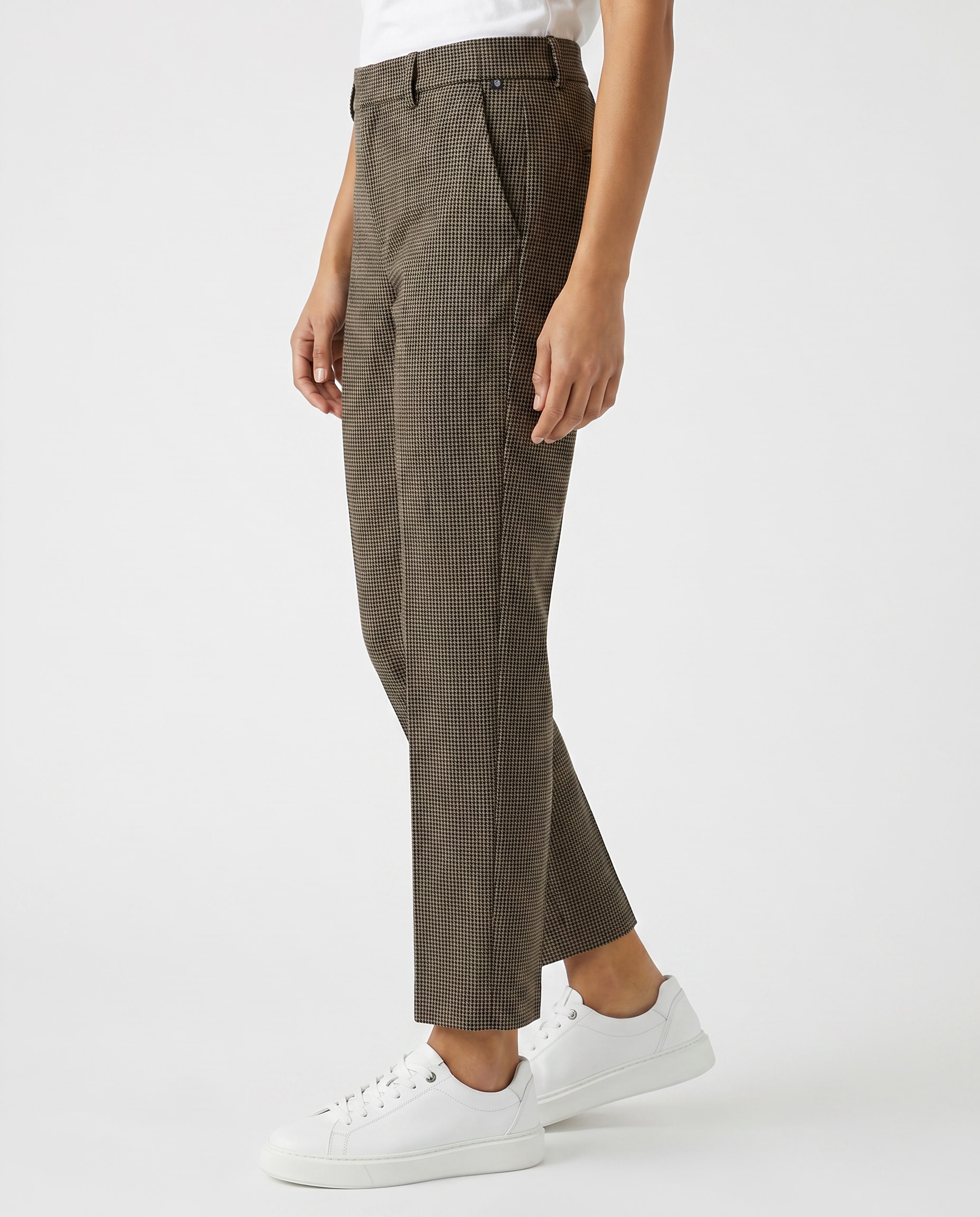 Stehmann Stoffhose "Fenja5-780" 7/8 - Chino mit Bundfalten und feinem Muster / mit Stretch