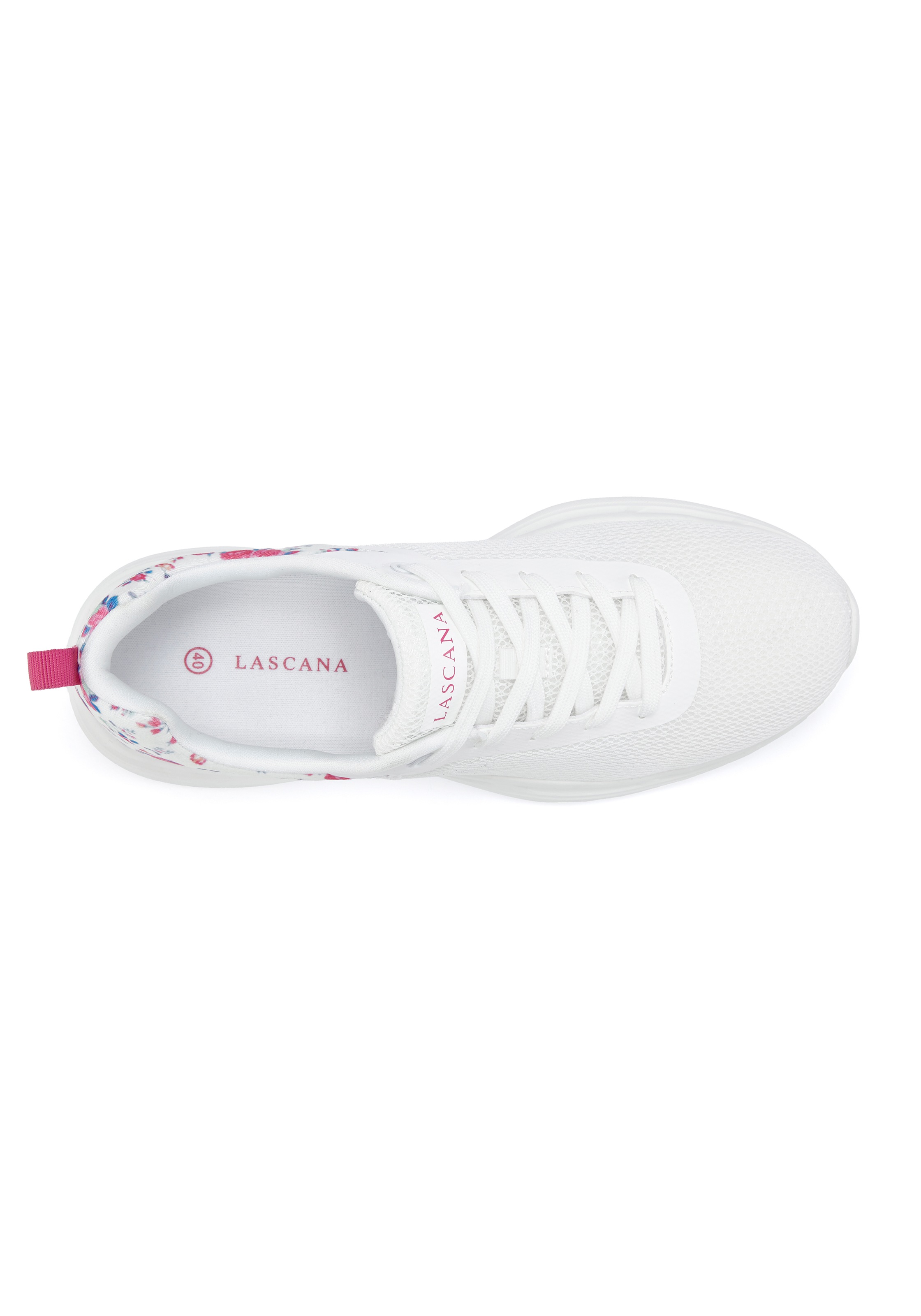 Thumbnail - LASCANA Sneaker, Freizeitschuh, Halbschuh mit Blumen-Print VEGAN