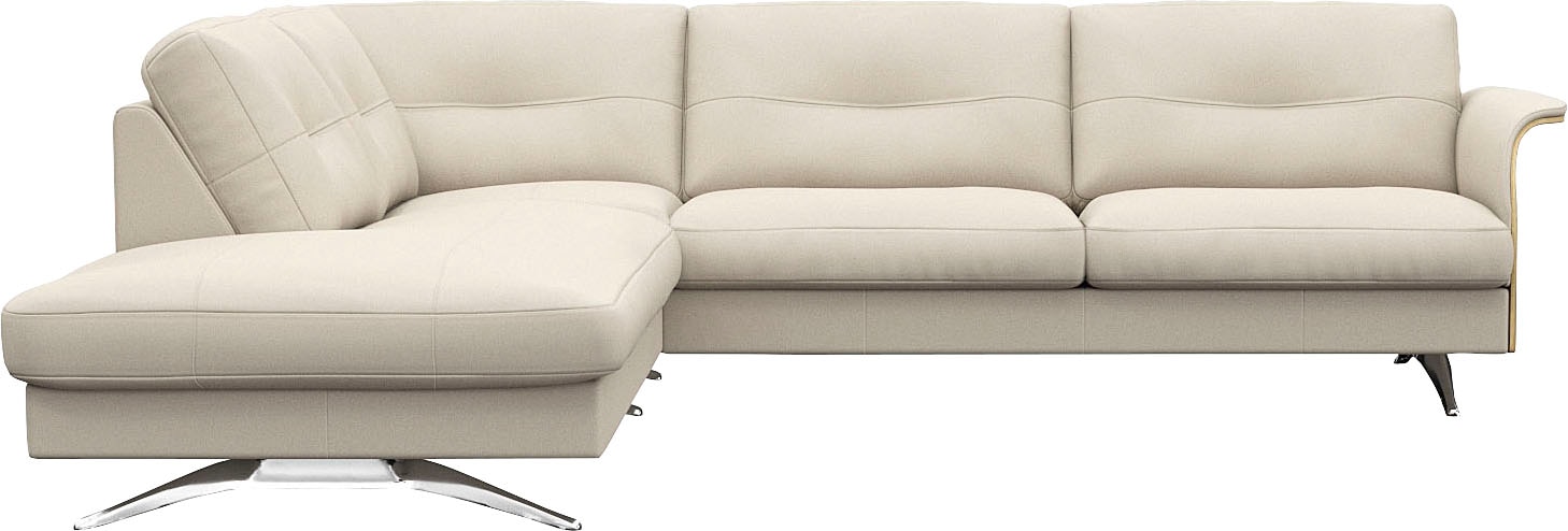 FLEXLUX Ecksofa "Glow, super bequem durch hochwertigem Sitzaufbau mit Feder günstig online kaufen