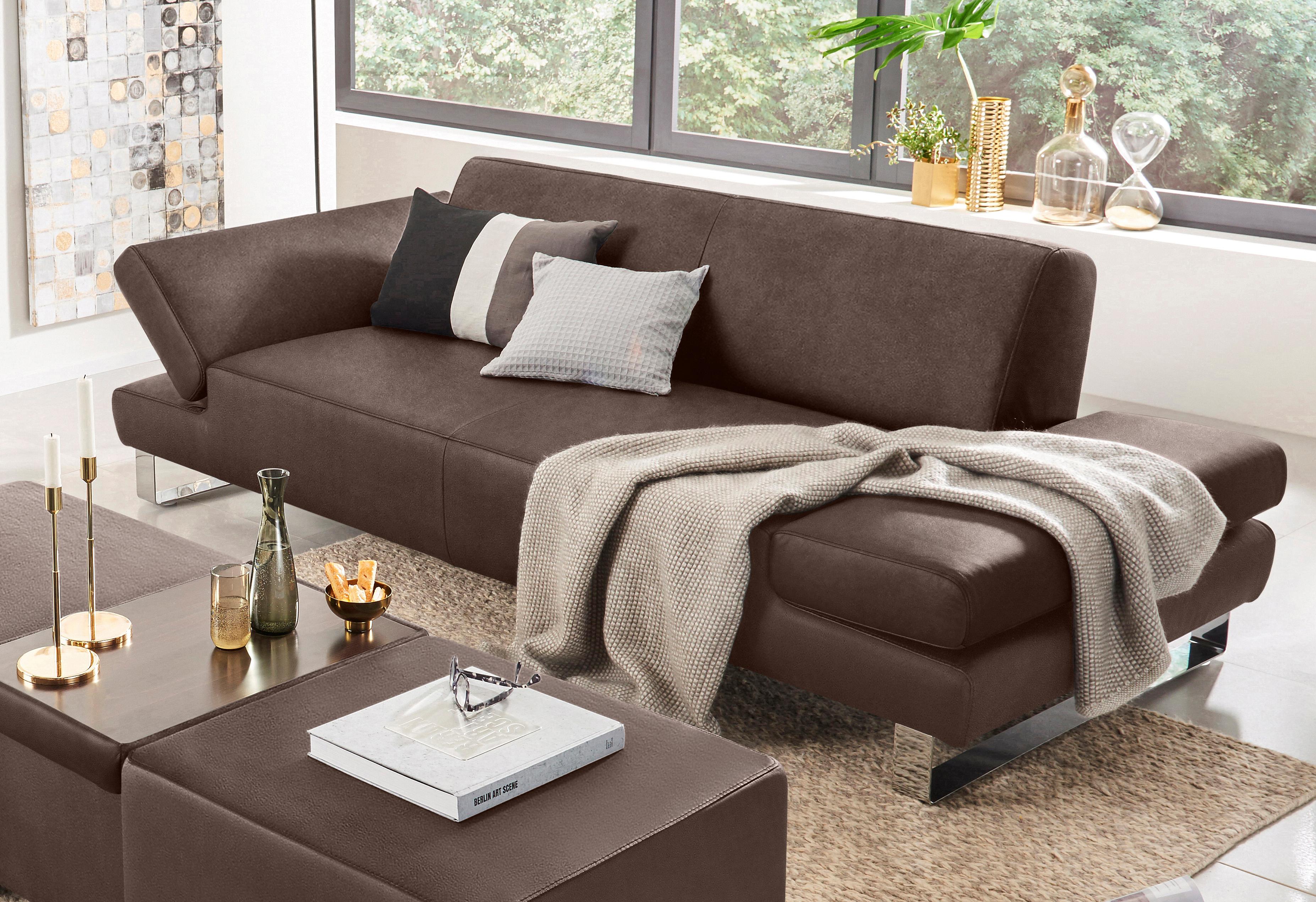 W.SCHILLIG 2-Sitzer "taboo Designsofa mit hohem Sitzkomfort, Breite 202cm, Sitztiefe 59cm" mit Normaltiefe, inklusive Armlehnenverstellung