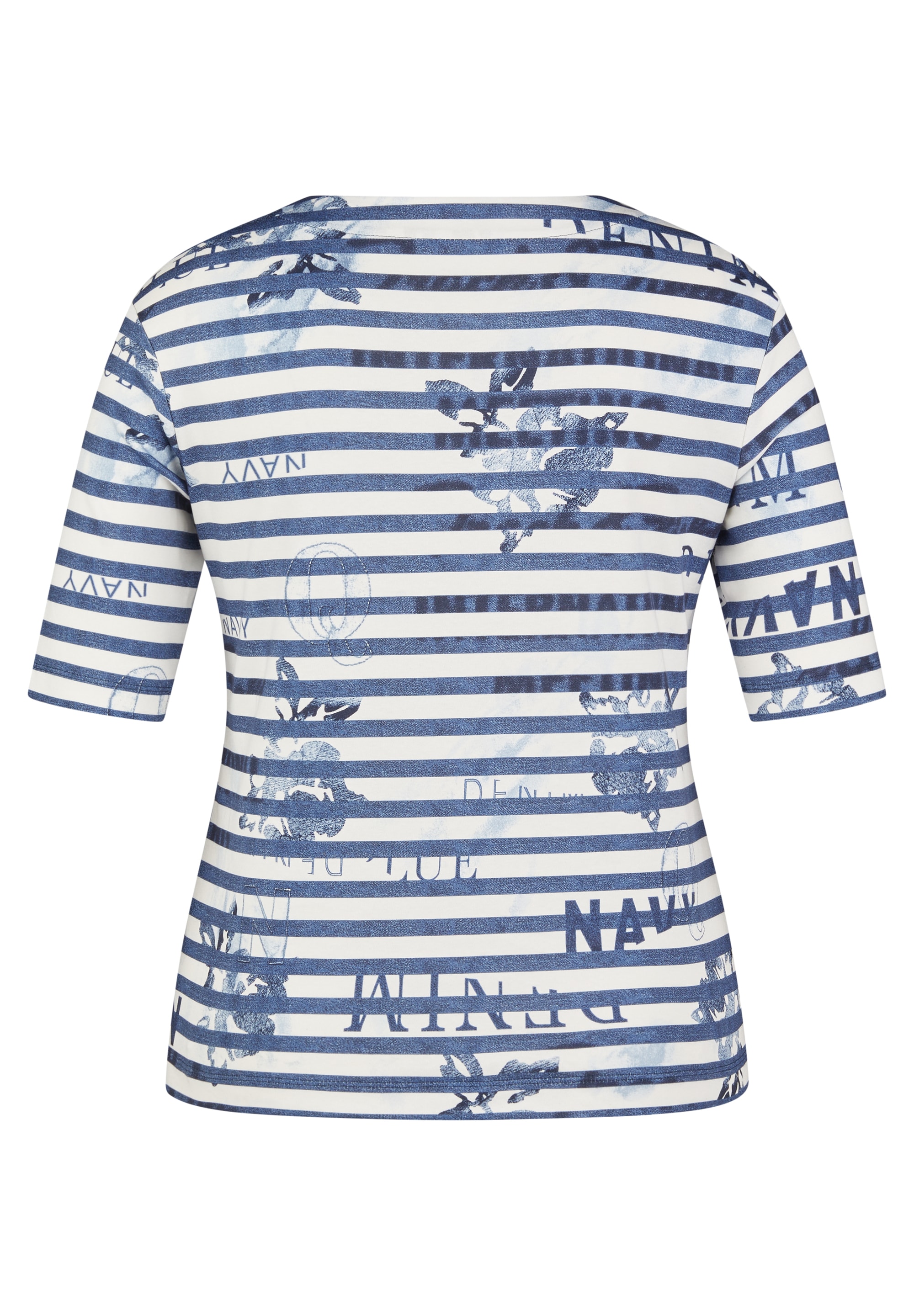 Rabe T-Shirt mit Streifenmuster und Print