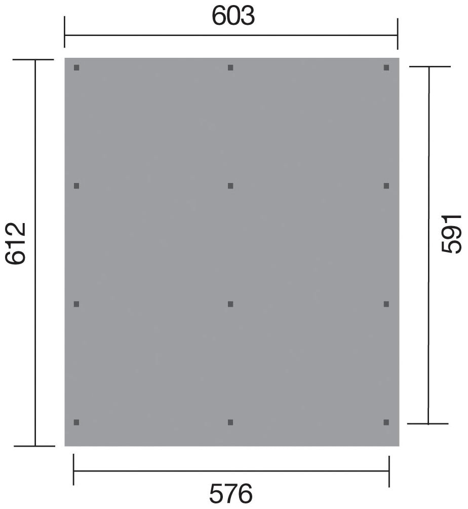 weka Doppelcarport »618 Gr.2«, Holz, 270 cm, braun