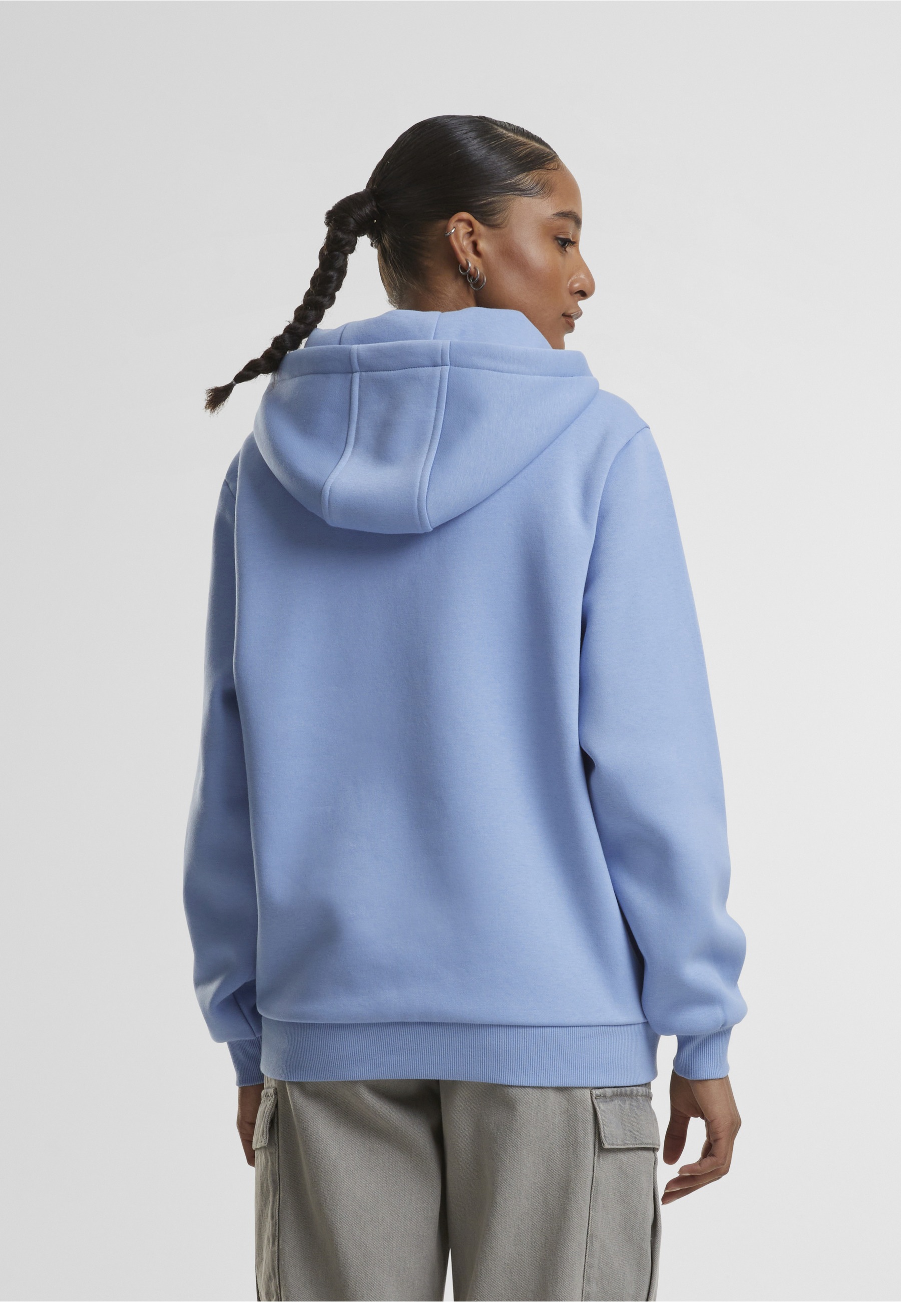 Urban Classics Sweat à Capuche Fluffy Powder Blue L Femme 3