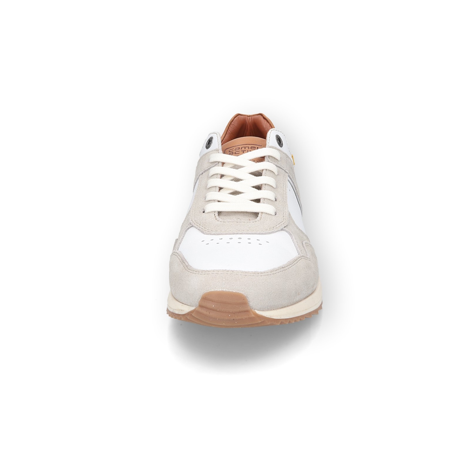 Sneaker CAMEL ACTIVE, Herren, Gr. 41, sanftes weiß, beige, Glattleder, Veloursleder, Schuhe Sneaker, Runner Sneaker, Schnürschuh, Freizeitschuh mit Kontrastbesatz 6