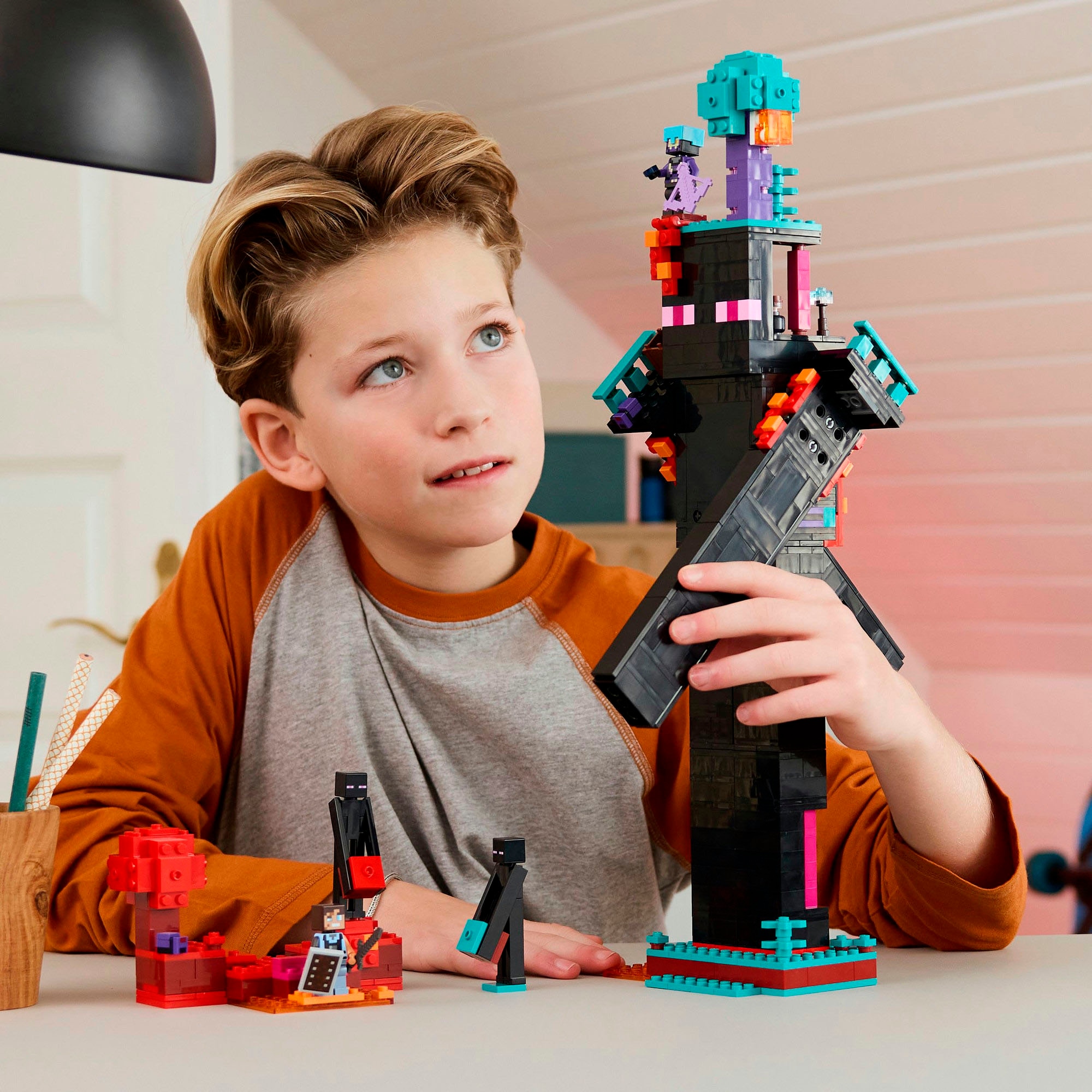 LEGO® Konstruktionsspielsteine »Der Enderman-Turm (21279), LEGO Minecraft«, (867 St.), Made in Europe