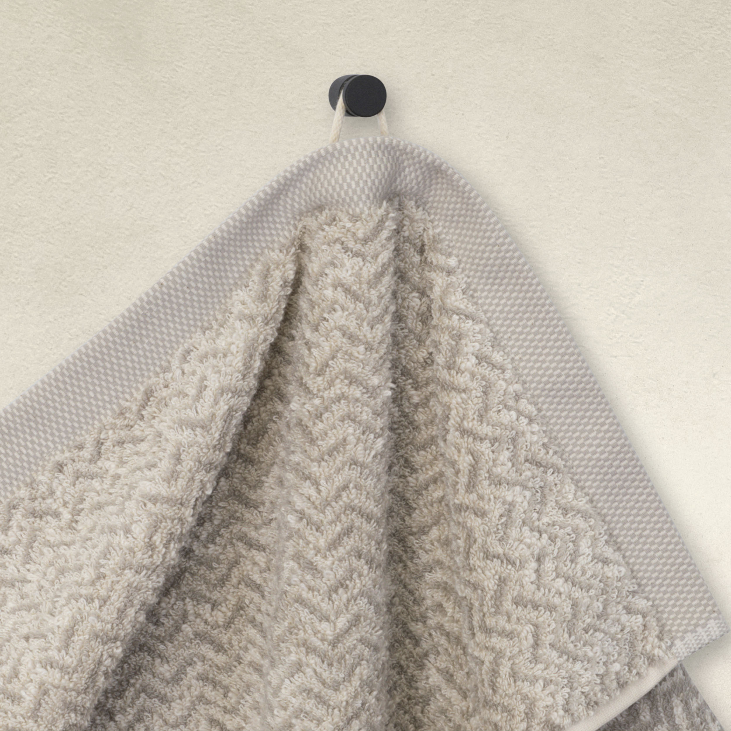 Thumbnail - Möve Handtuch "Brooklyn" mit Zick-Zack-Muster, Made in Germany