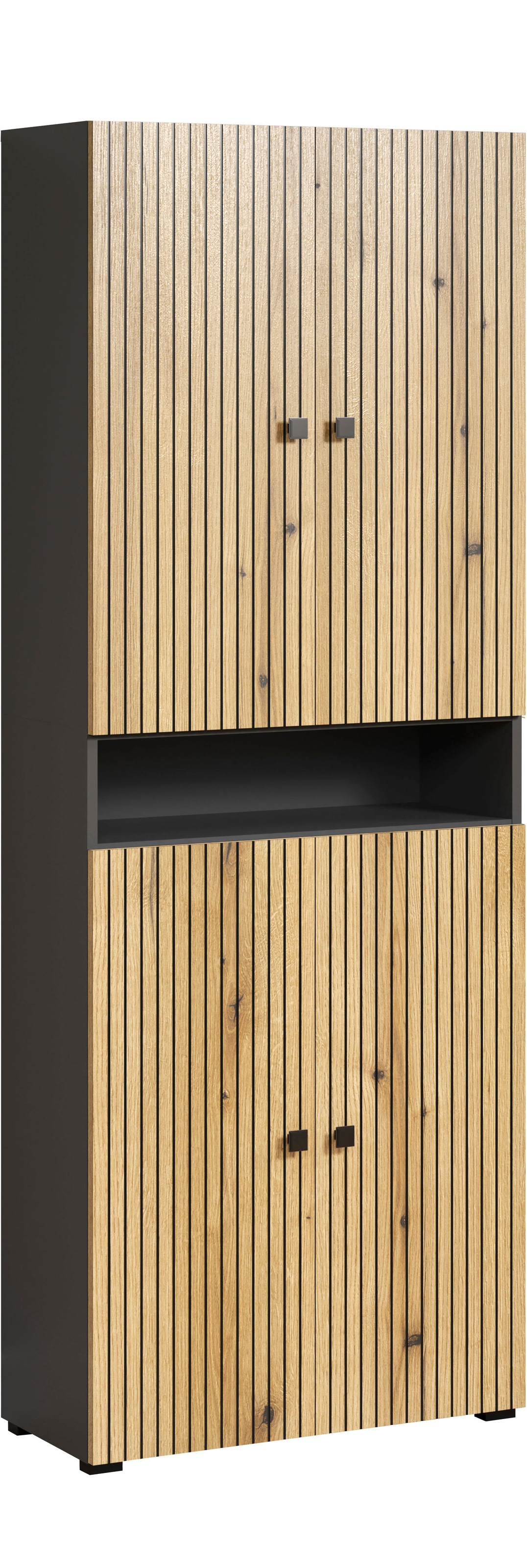 welltime Hochschrank »Amrum« Badezimmerschrank mit und ohne Schublade - (B/T/H) 40-70/31/186 cm