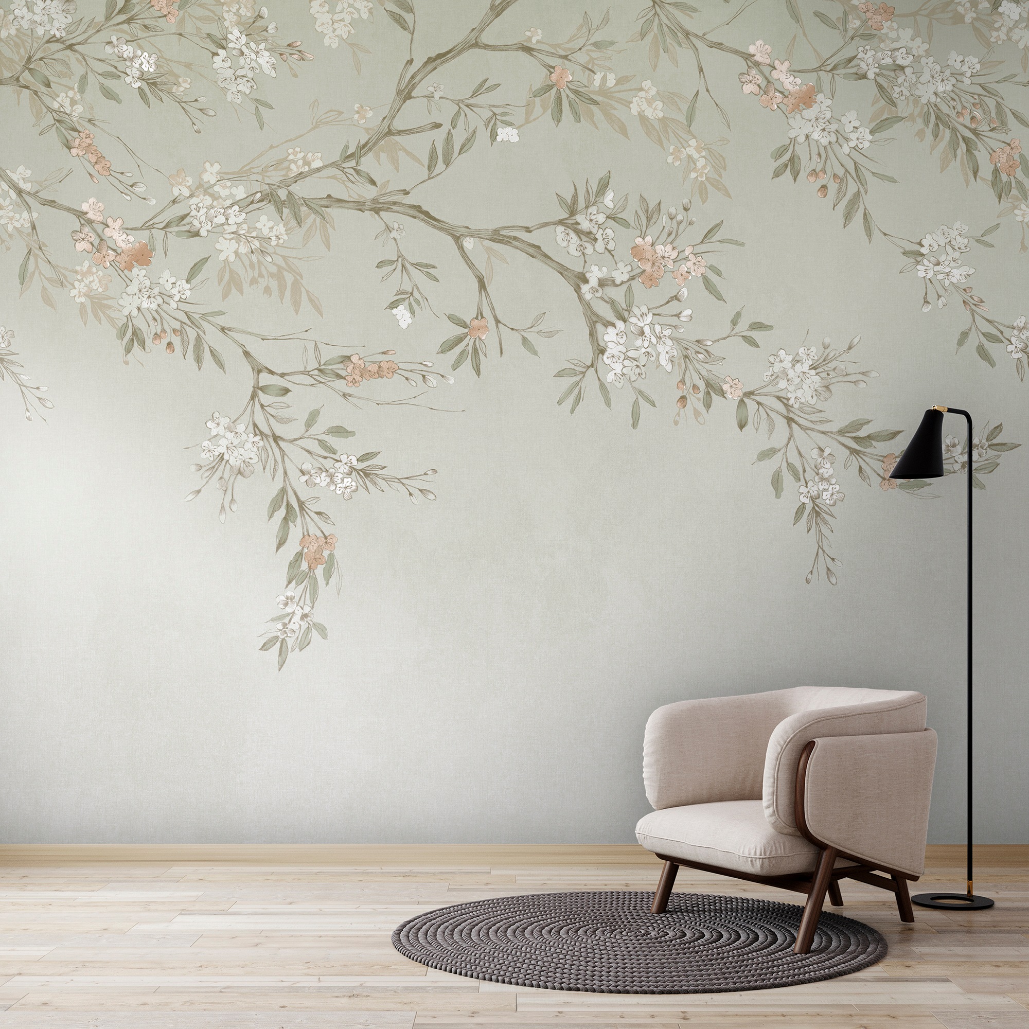 Art for the home Fototapete »Blütenpfad« geblümt glatt Design Tapeten