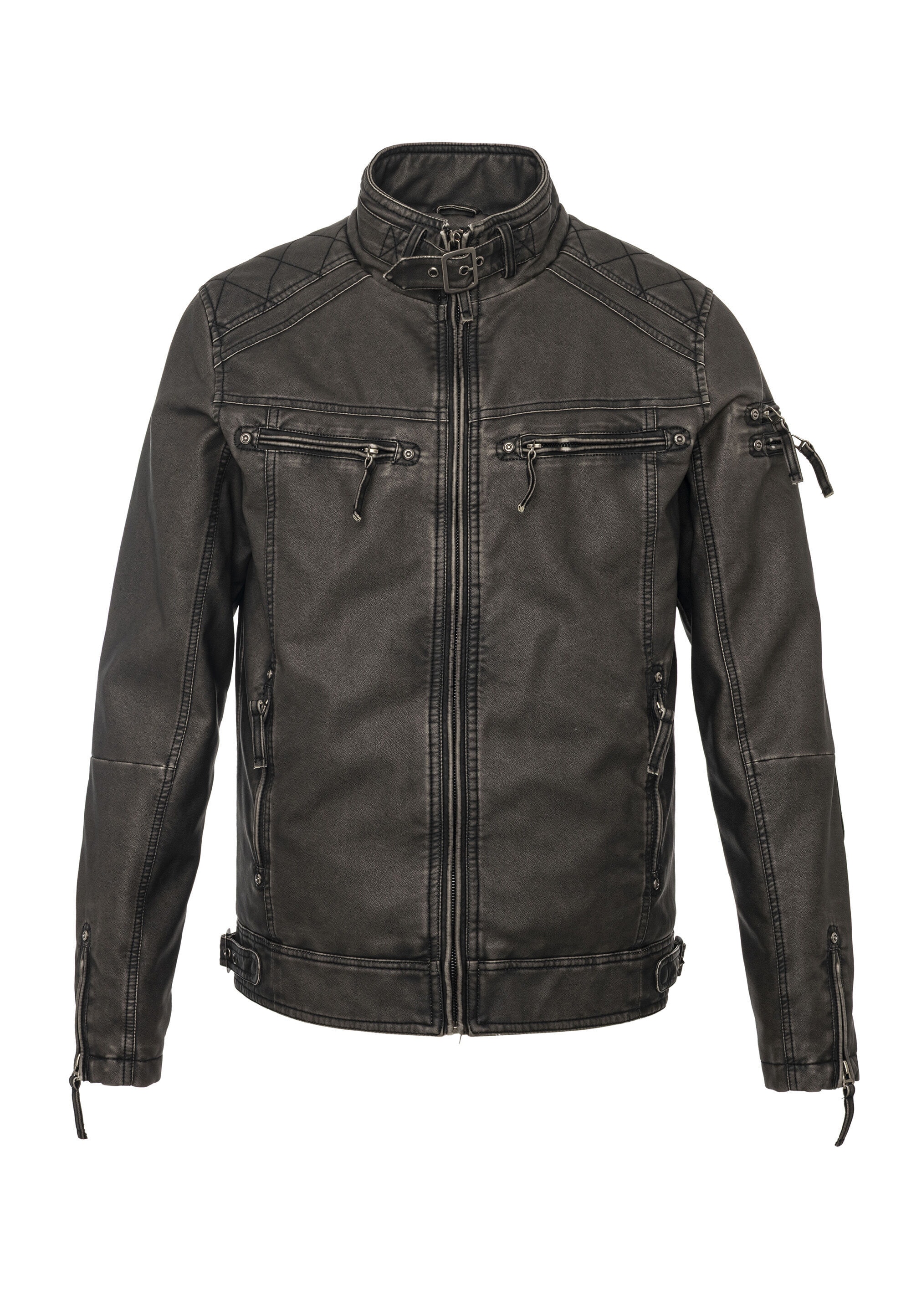Cipo & Baxx Bikerjacke »Winterjacke« ohne Kapuze