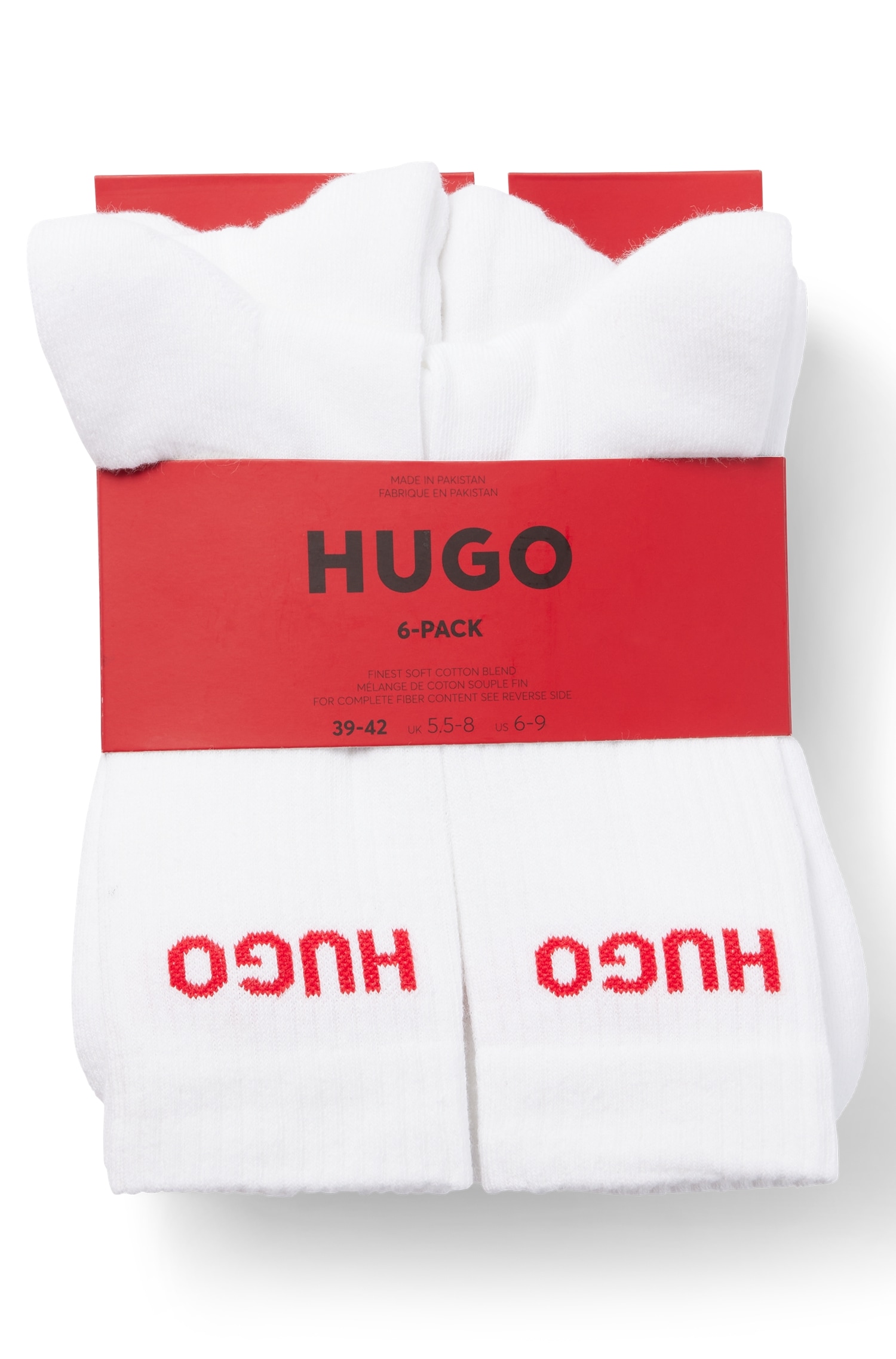 BOSS | Pack), Socken mit (Packung, QS RIB LOGO »6P HUGO BAUR eingestricktem CC«, bestellen Logo 2er
