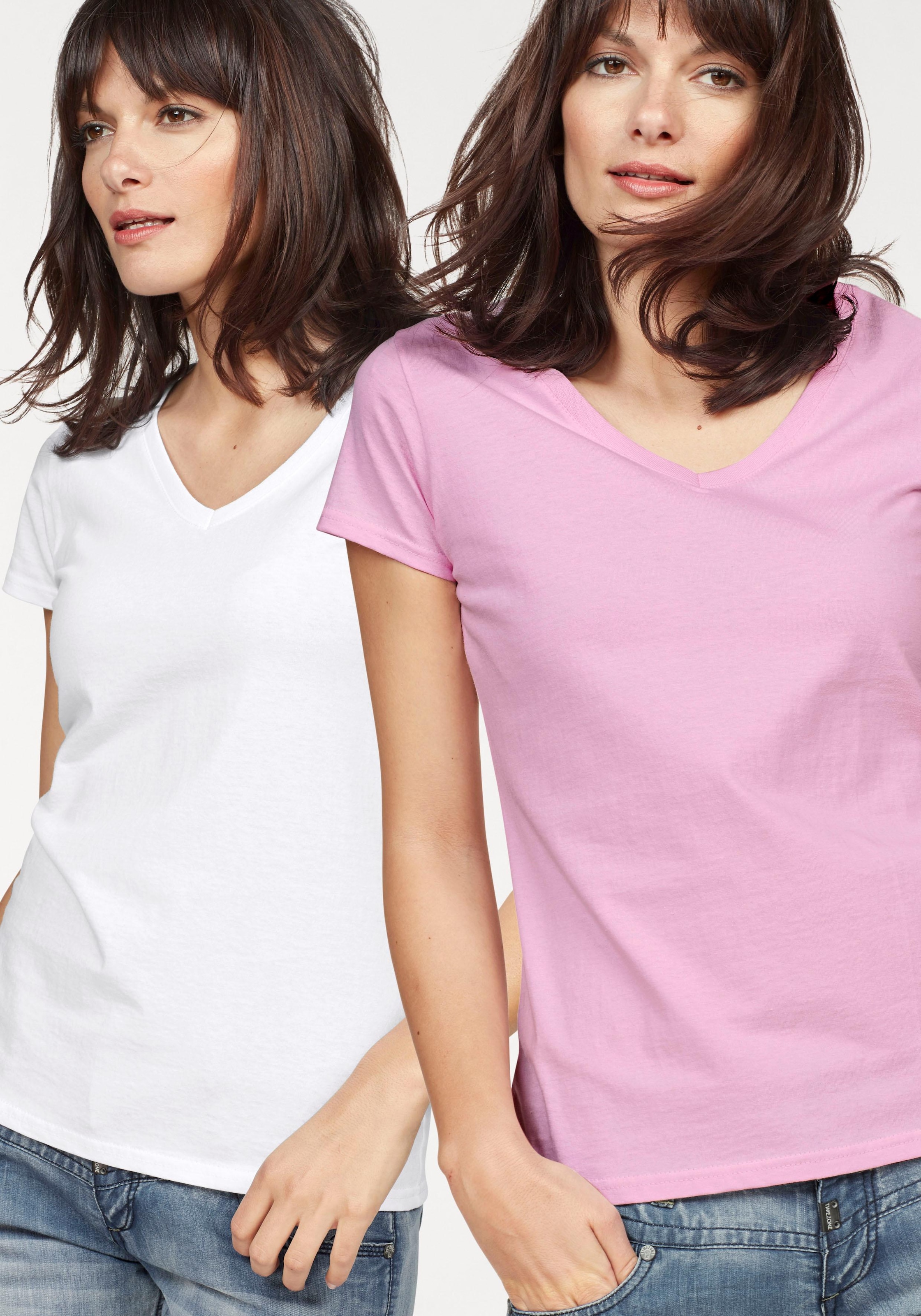 Fruit of the Loom V-Shirt "Lady-Fit Valueweight V-Neck"