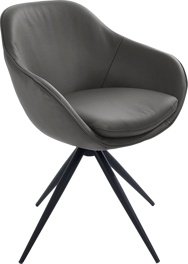 K+W Komfort & Wohnen Drehstuhl "ZOOM" () 4-Fuß Drehstuhl mit Gestell aus Me günstig online kaufen