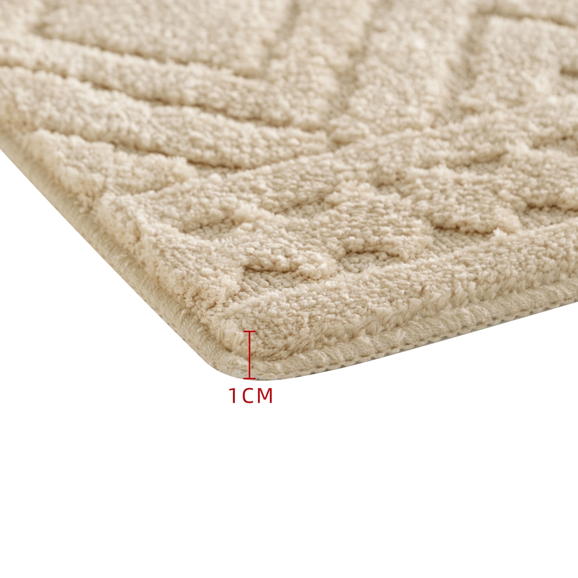 my home Badematte »Louvres, Badvorleger, Badezimmer Teppich, Duschvorleger«, schnell trocknend, Badteppich, Uni Farben, Hoch-Tief Effekt, Boho-Style