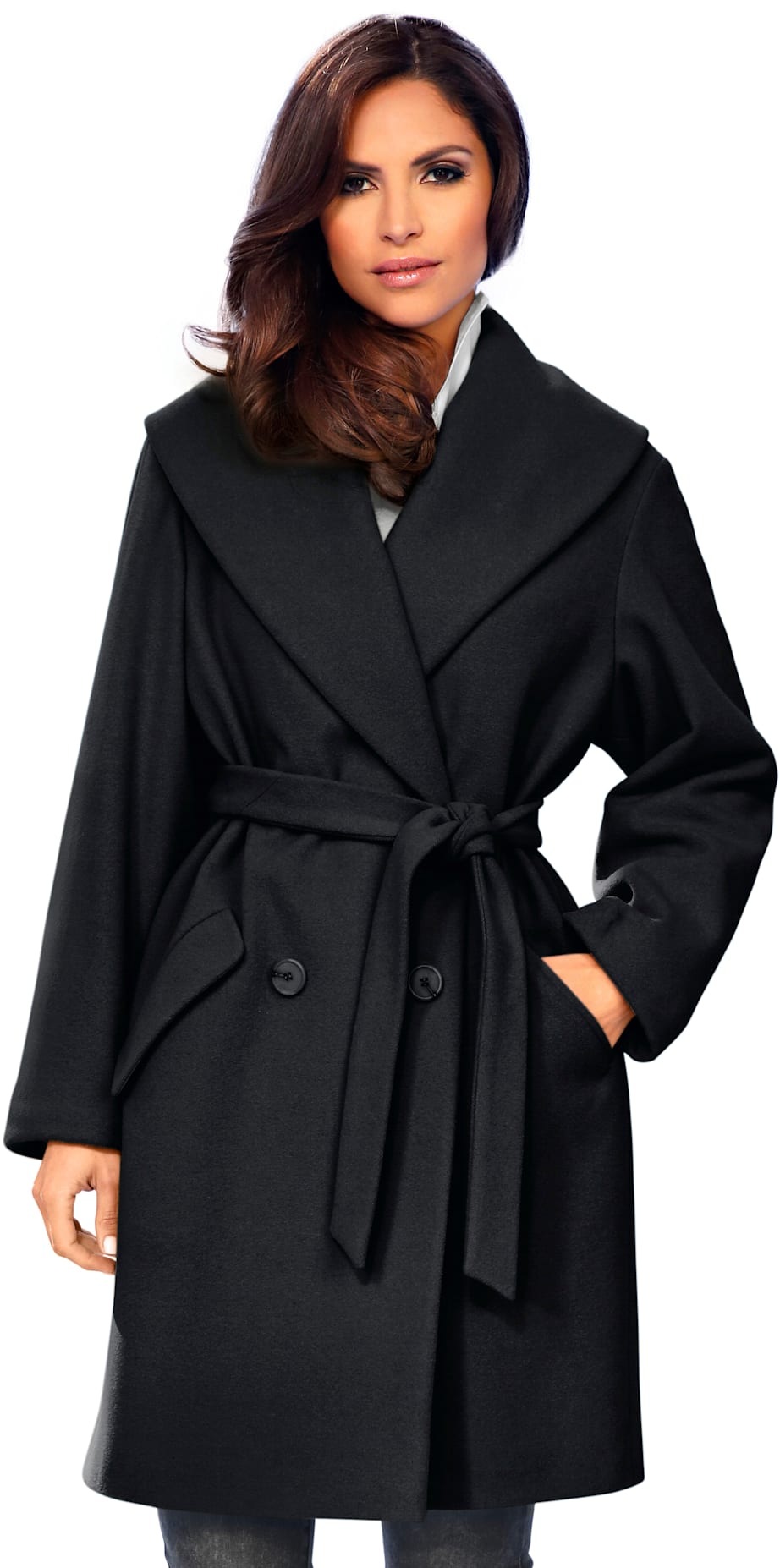 ASHLEY BROOKE by heine Wolljacke, ohne Kapuze günstig online kaufen