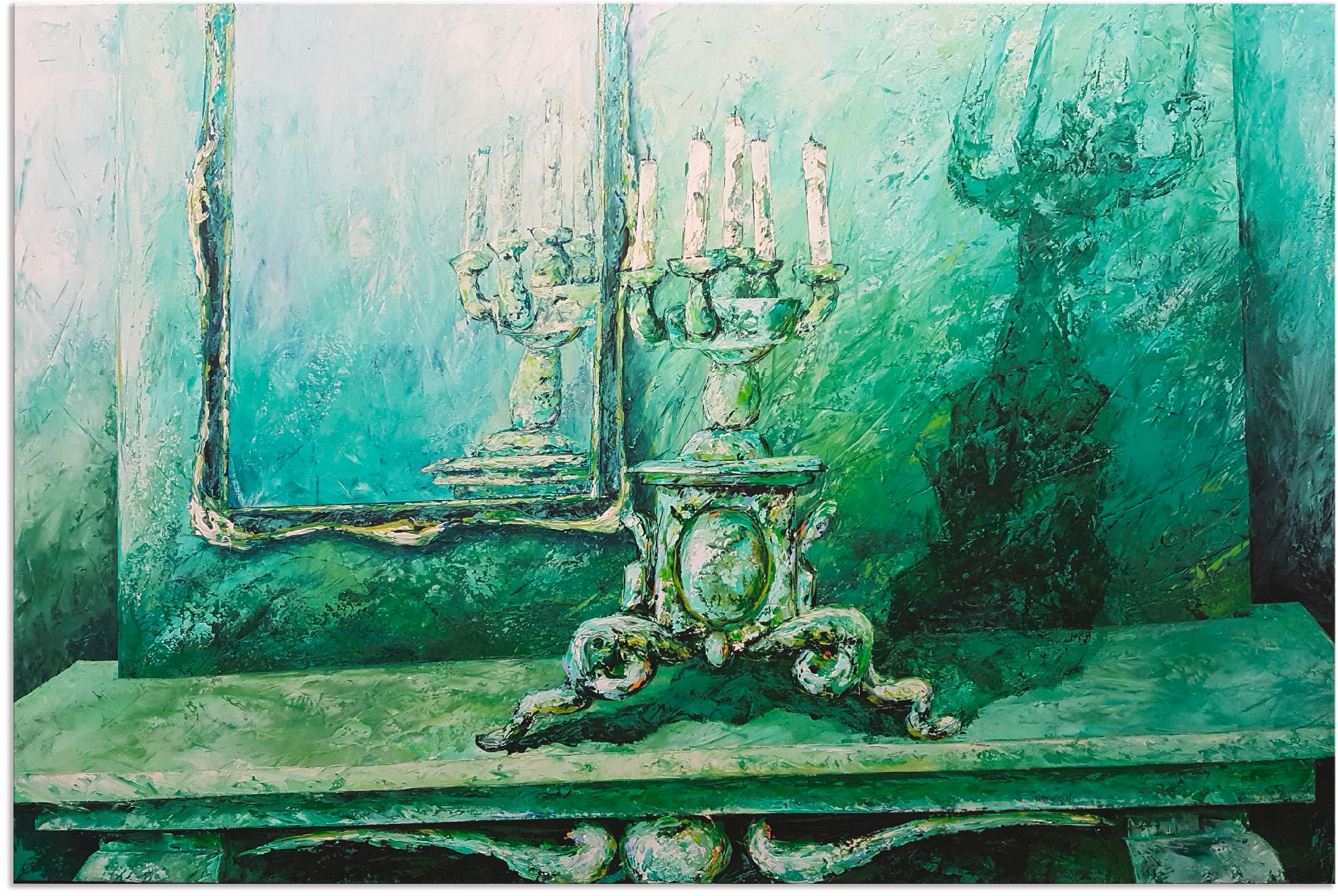 Artland Wandbild »Barocker Leuchter grün«, Innenarchitektur, (1 St.), als  Alubild, Leinwandbild, Wandaufkleber oder Poster in versch. Größen kaufen |  BAUR