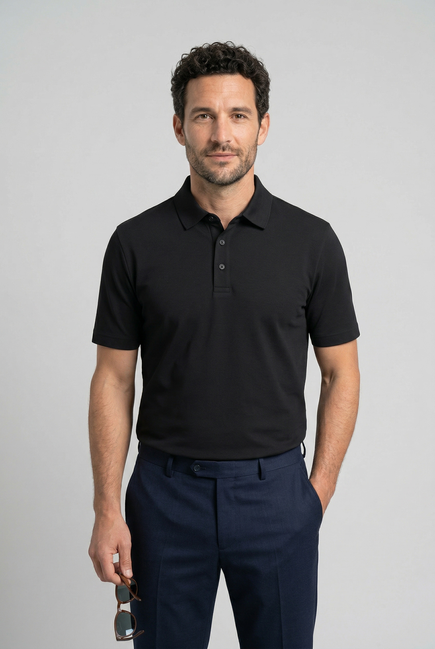 OLYMP Poloshirt aus hochwertigem Leinen, unifarben