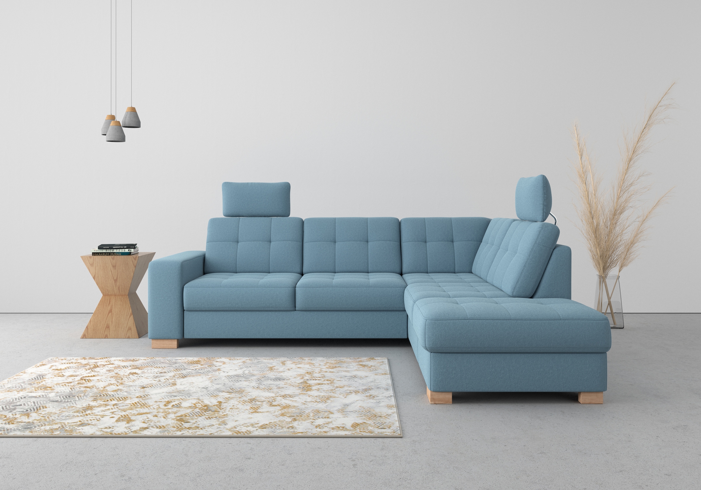 sit&more Ecksofa "Quincy L-Form" wahlweise mit Schlaffunktion und Bettkasten