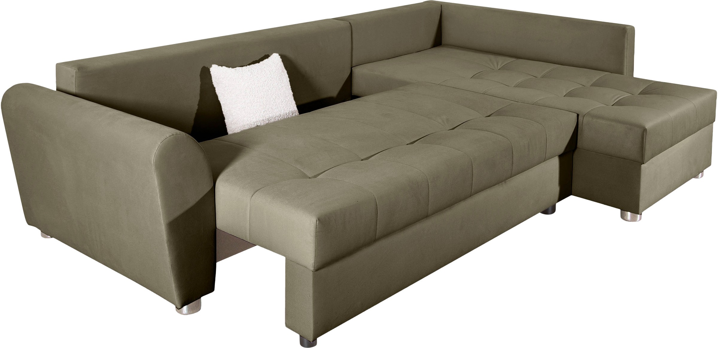 COLLECTION AB Ecksofa, Ecksofa,Bettfunktion,Bettkasten,Bonnelfederkern, Rückenkissen