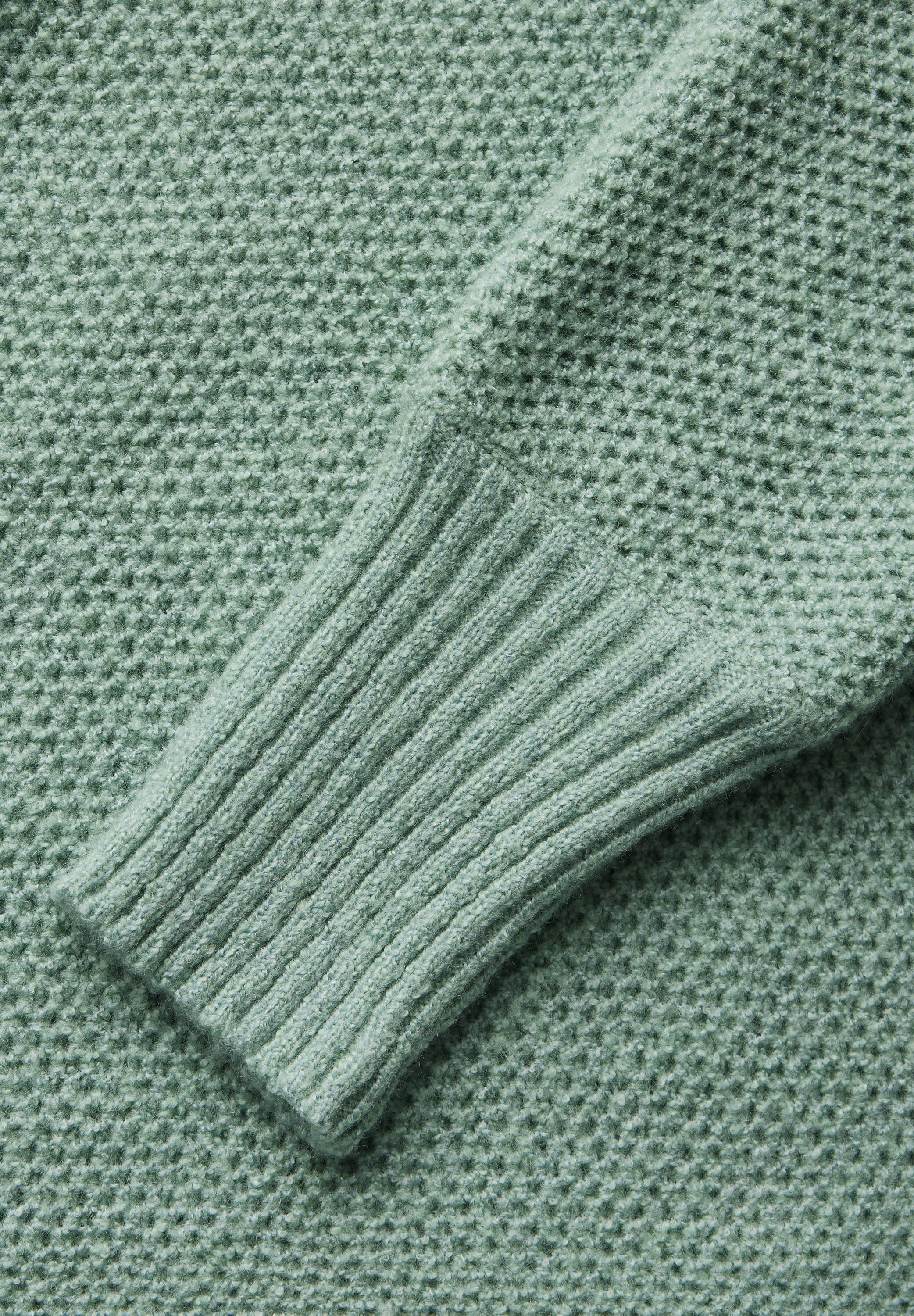 STREET ONE Strickpullover, mit Materialmix