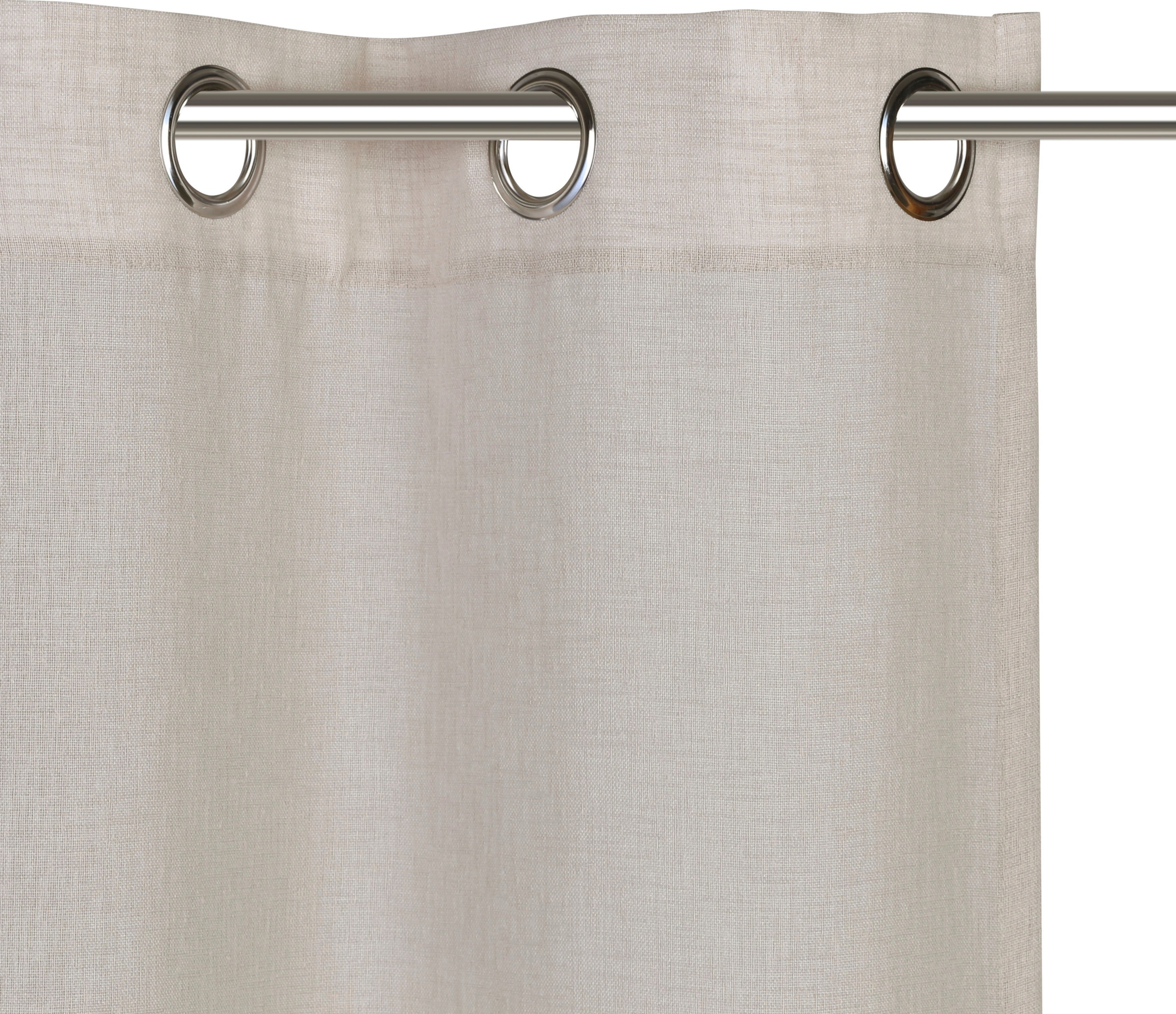 Thumbnail - OTTO home Gardine "Fiete" Ösen 1 Stk. tlg. Leinen Optik, monochrom, basic, pflegeleicht, verschiedene Größen