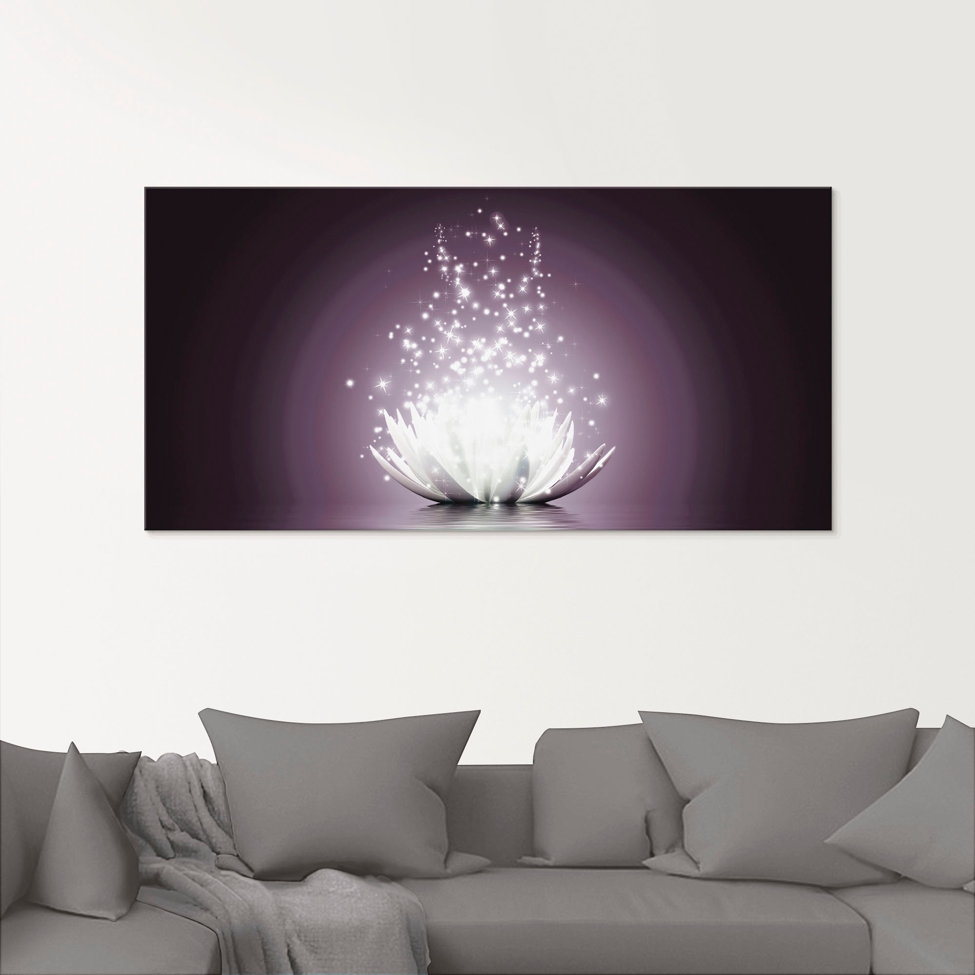 Artland Glasbild "Magie der Lotus-Blume" Blumen & Gärten 1 Stk. tlg. in ver günstig online kaufen