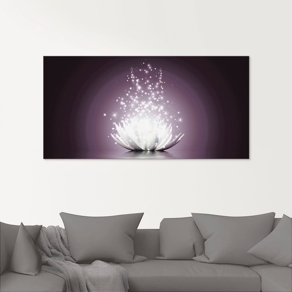 Artland Glasbild »Magie der Lotus-Blume«, Blumen, (1 St.)