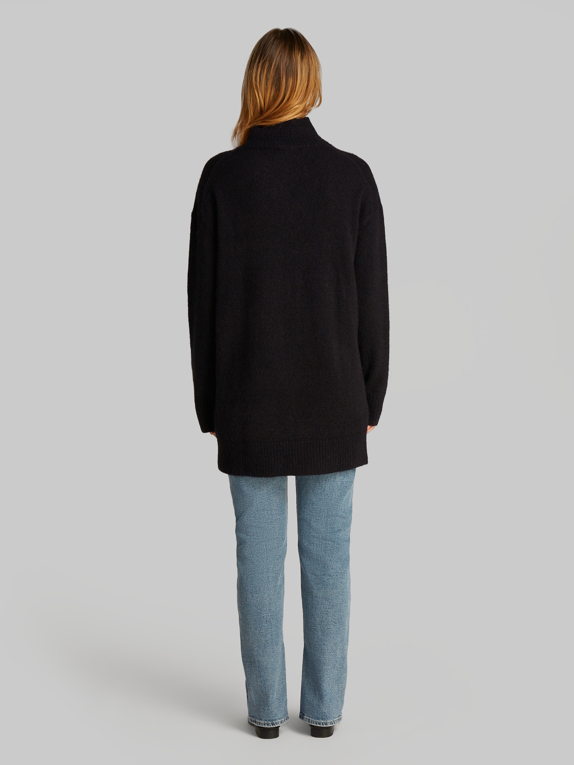 Calvin Klein Jeans Jerseykleid »FLUFFY YARN LOOSE SWEATER DRESS«, mit Logostickerei