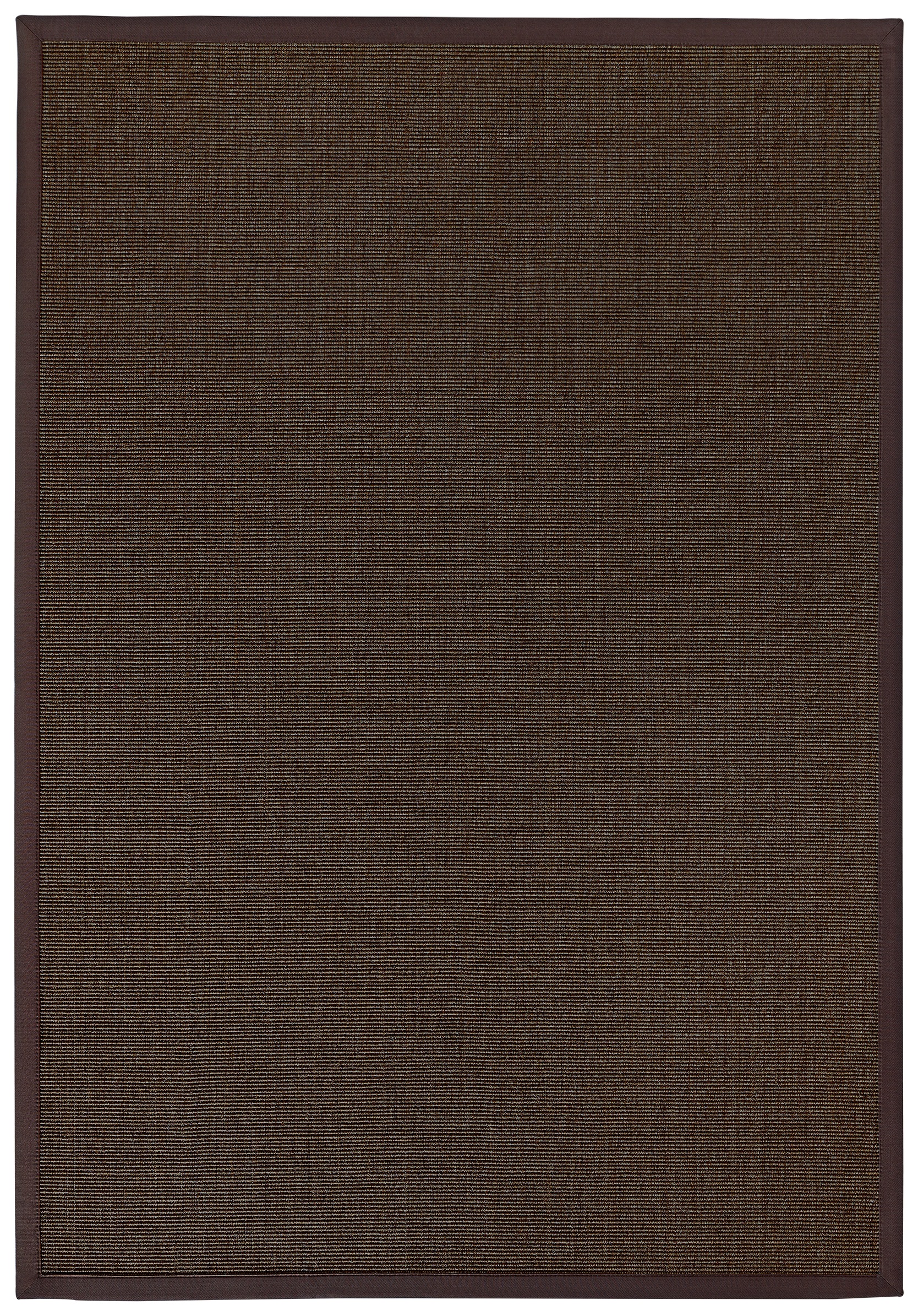 Sisalteppich DEKOWE "Mara S2 mit Bordüre", braun (mokka), B:160cm H:5mm L:230cm, Sisal, Teppiche, Sisalteppich, Flachgewebe, Material: 100% Sisal, Wohnzimmer, Kundenliebling 2