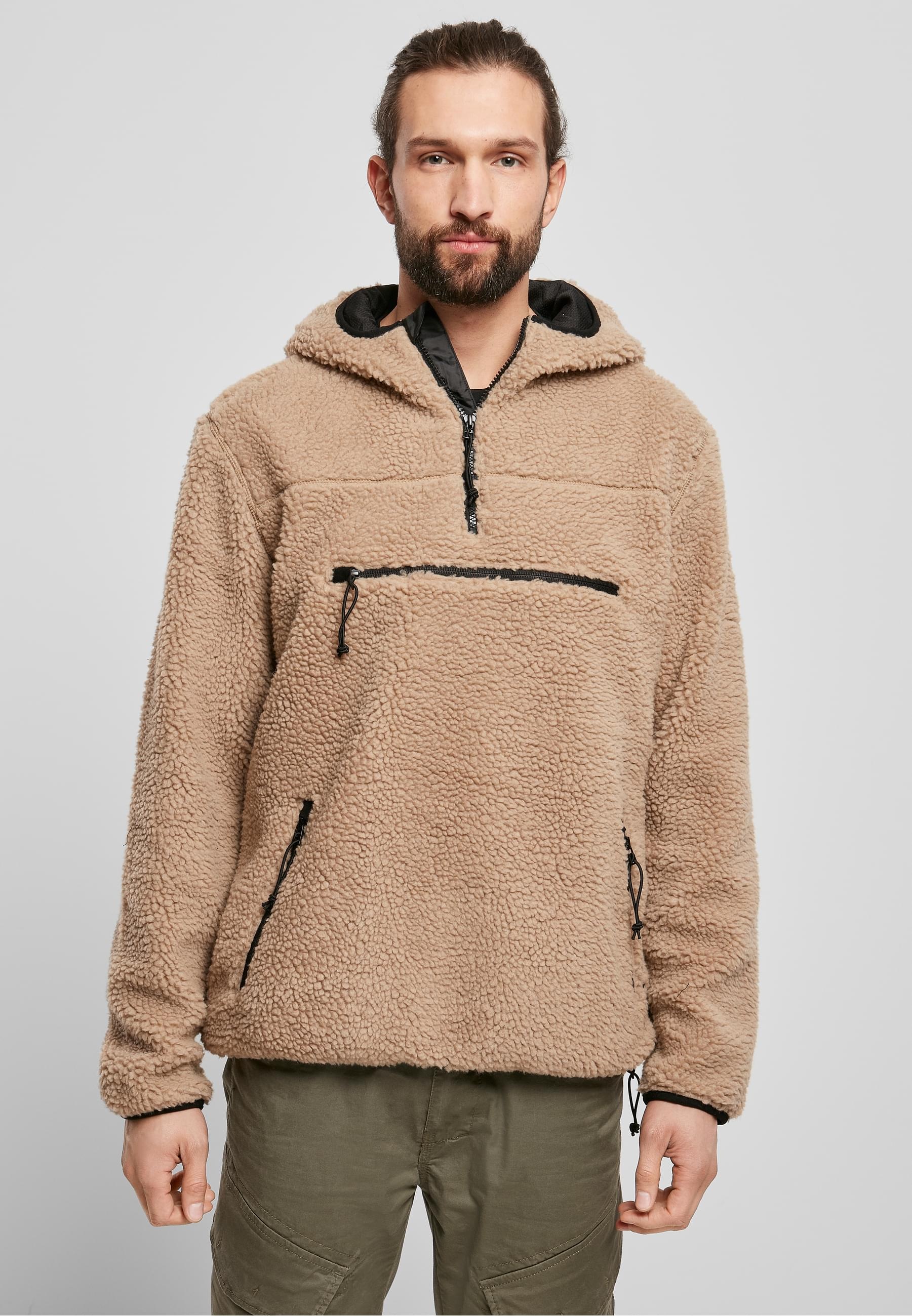 Brandit Anorak »Brandit Herren Teddyfleece Worker Pullover«, (1 St.), mit Kapuze
