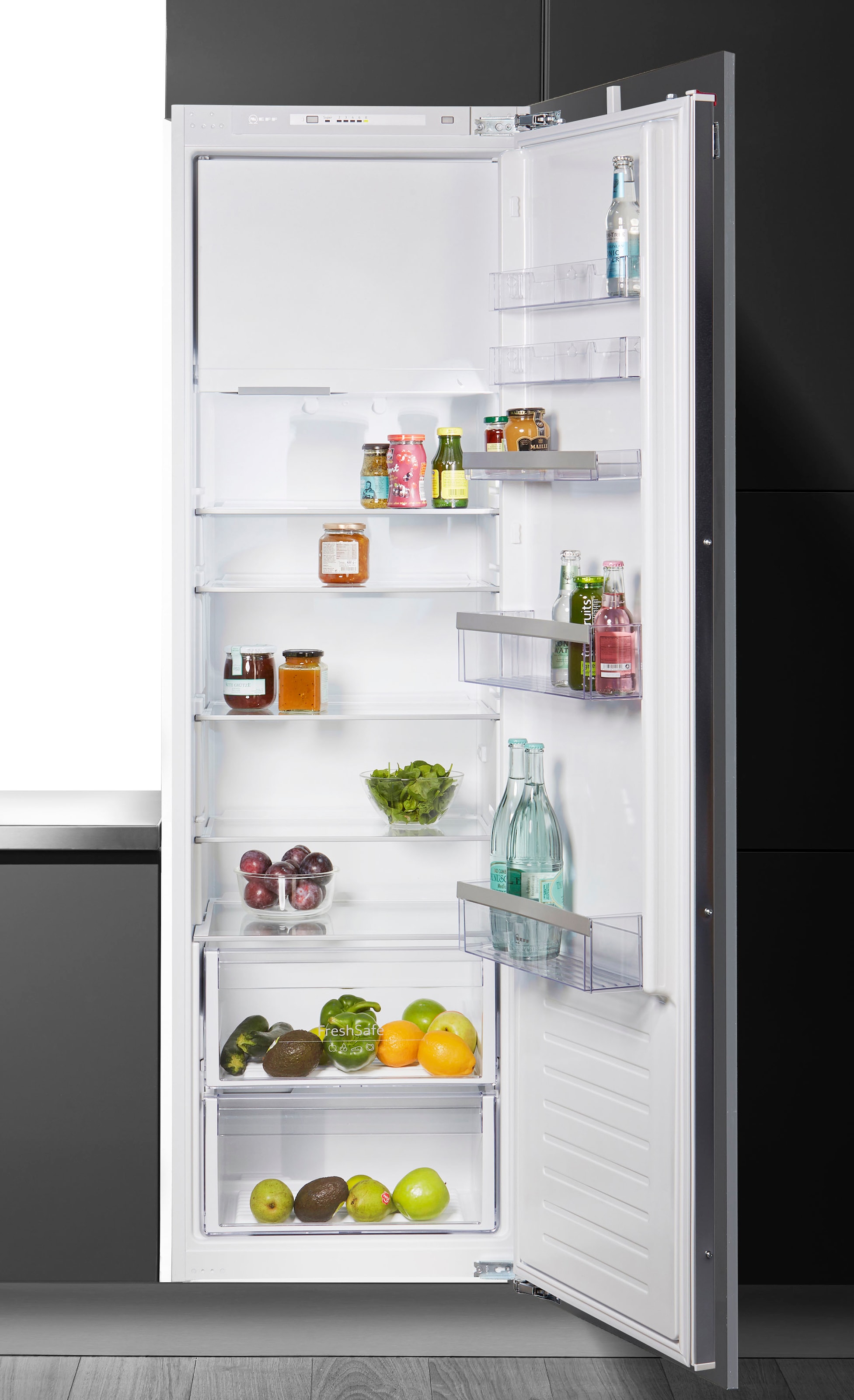 NEFF Einbaukühlschrank »KI2822FF0«, KI2822FF0, 177,2 cm hoch, 54,1 cm breit, Fresh Safe: Schublade für flexible Lagerung von Obst & Gemüse