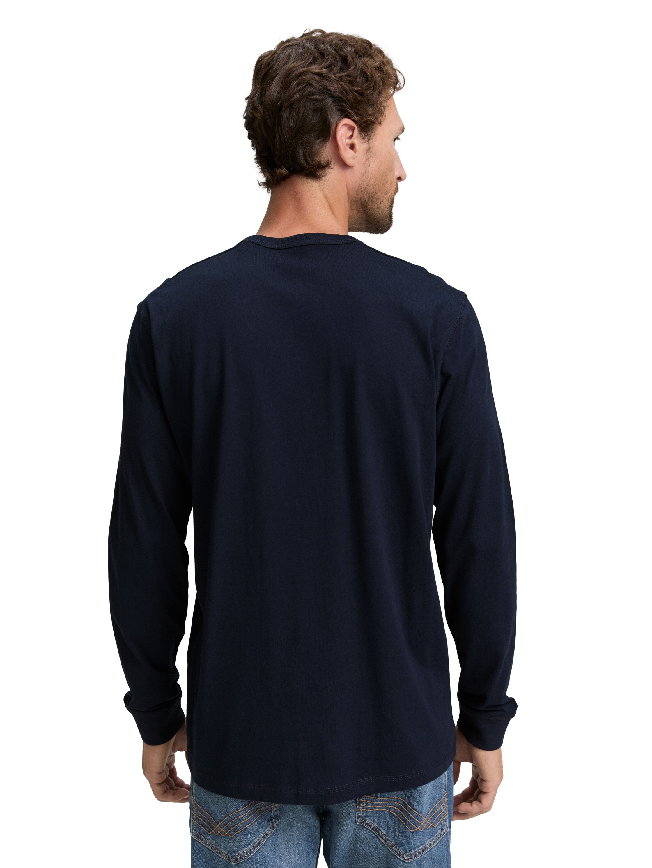 Tom Tailor Herren Langarmshirt BASIC LONGSLEEVE - Regular Fit günstig online kaufen