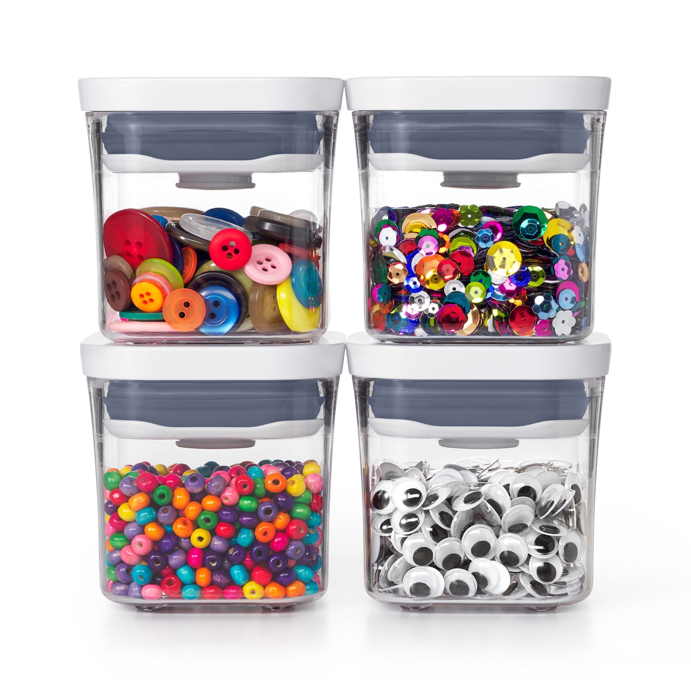 OXO Good Grips Aufbewahrungssystem "OXO 4-Piece Mini POP Container Set" Langlebig, spülmaschinenfest und vielseitig einsetzbar