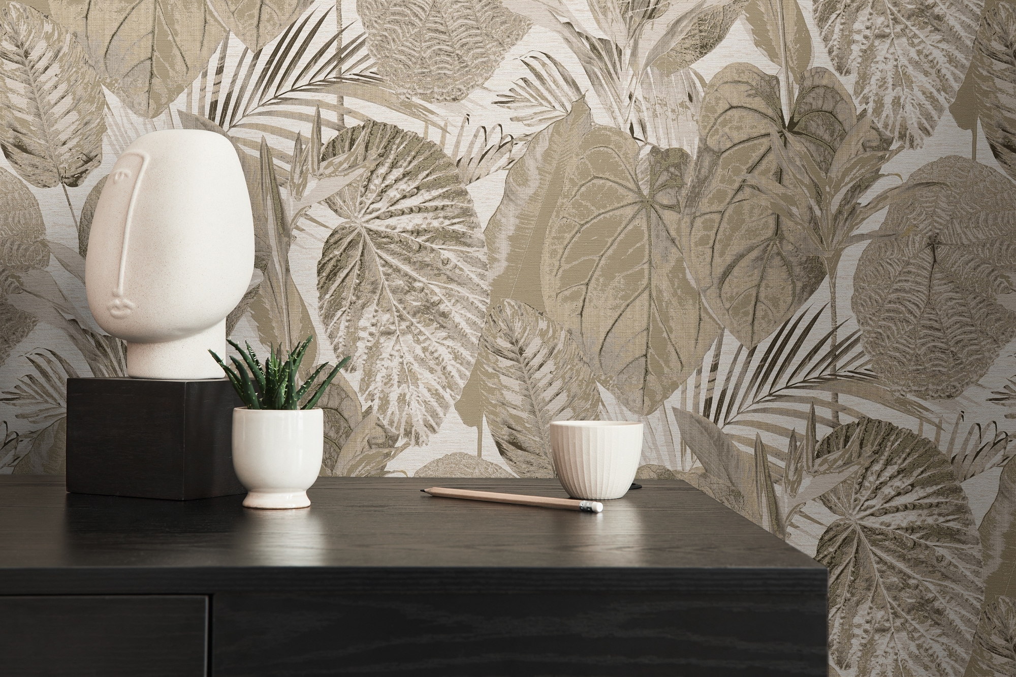 living walls Vliestapete »Famous Garden Natur-Tapete Mustertapete Dschungel-Optik Dschungeloptik«, matt, Vliestapete botanisch für Schlafzimmer Küche Wohnzimmer Dschungel Flur