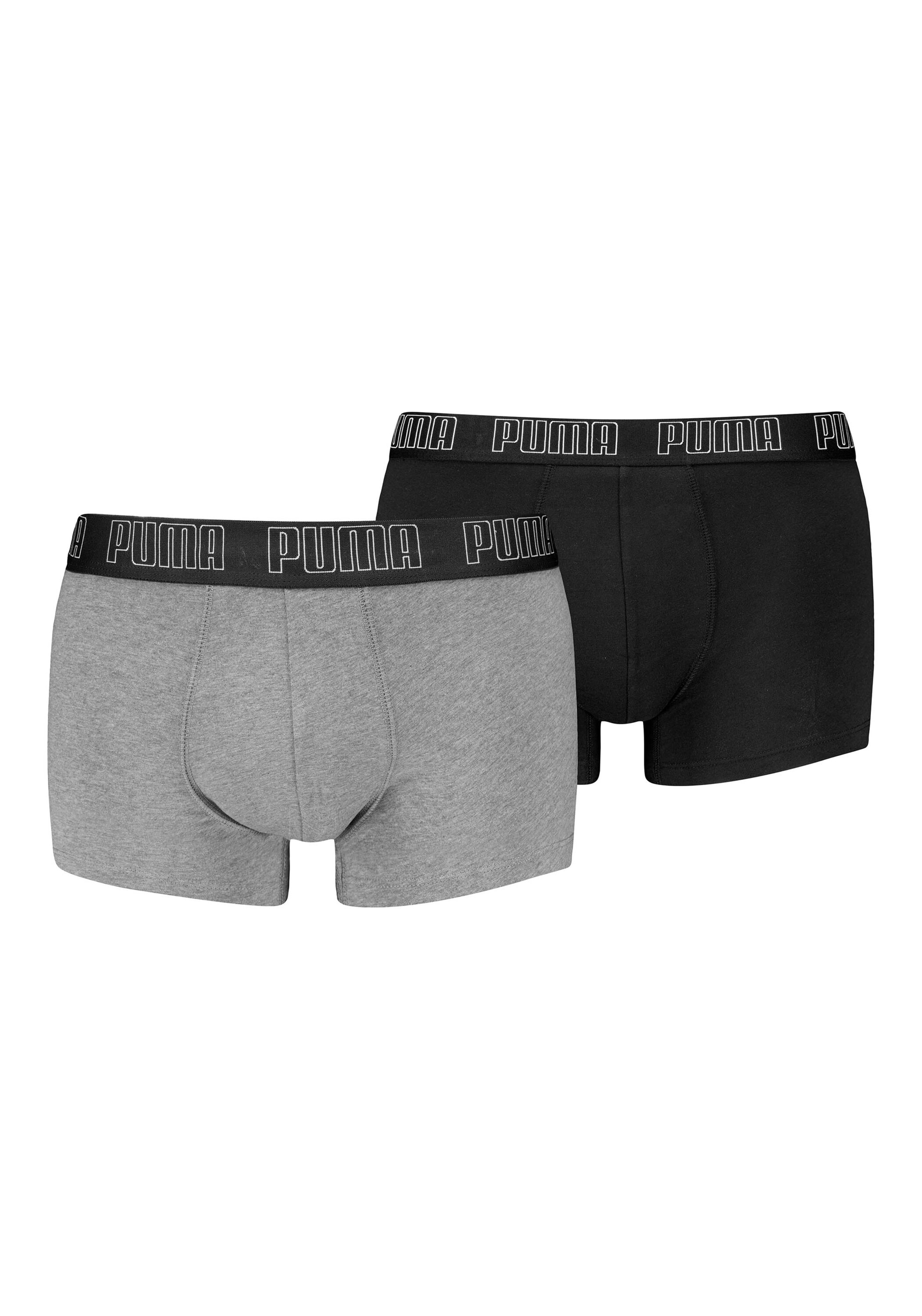 PUMA Herren Boxershorts "Boxershort 2er Pack", Gr. M, schwarz, Obermaterial: 95% Baumwolle CO. 5% Elasthan EL., Unterhosen
