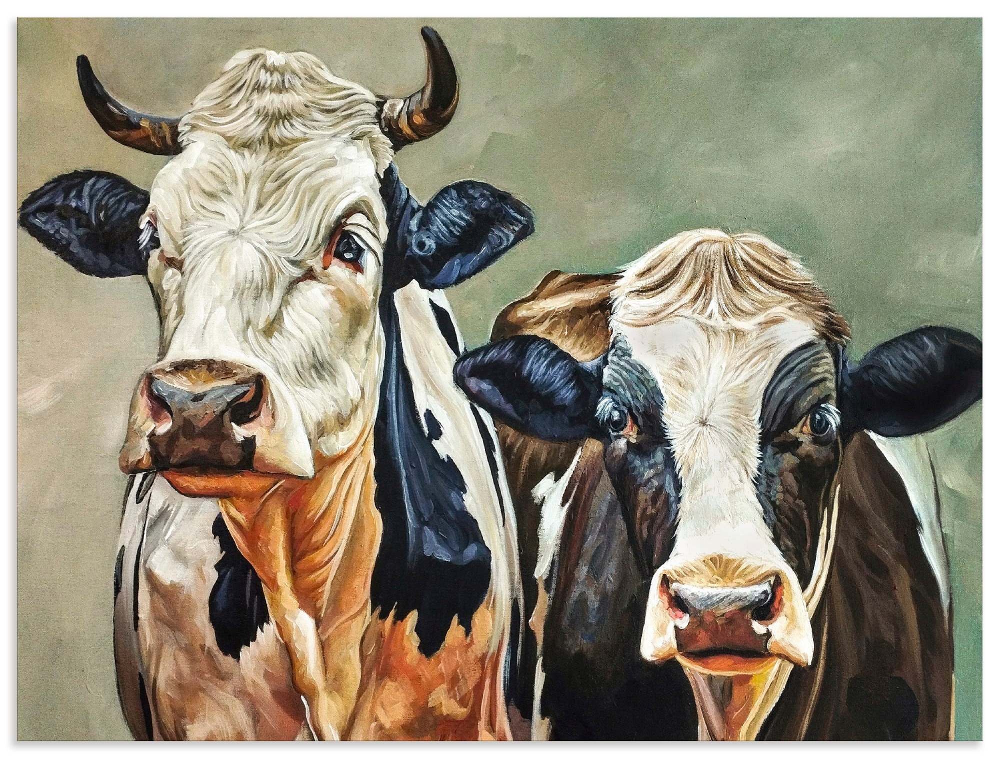 Wandbild ARTLAND "Moo-Ment", farbe bild(er): grün, B:60cm H:45cm, Alu Dibond, Bilder, als Alubild, Leinwandbild, Poster, Wandaufkleber in verschied. Größen