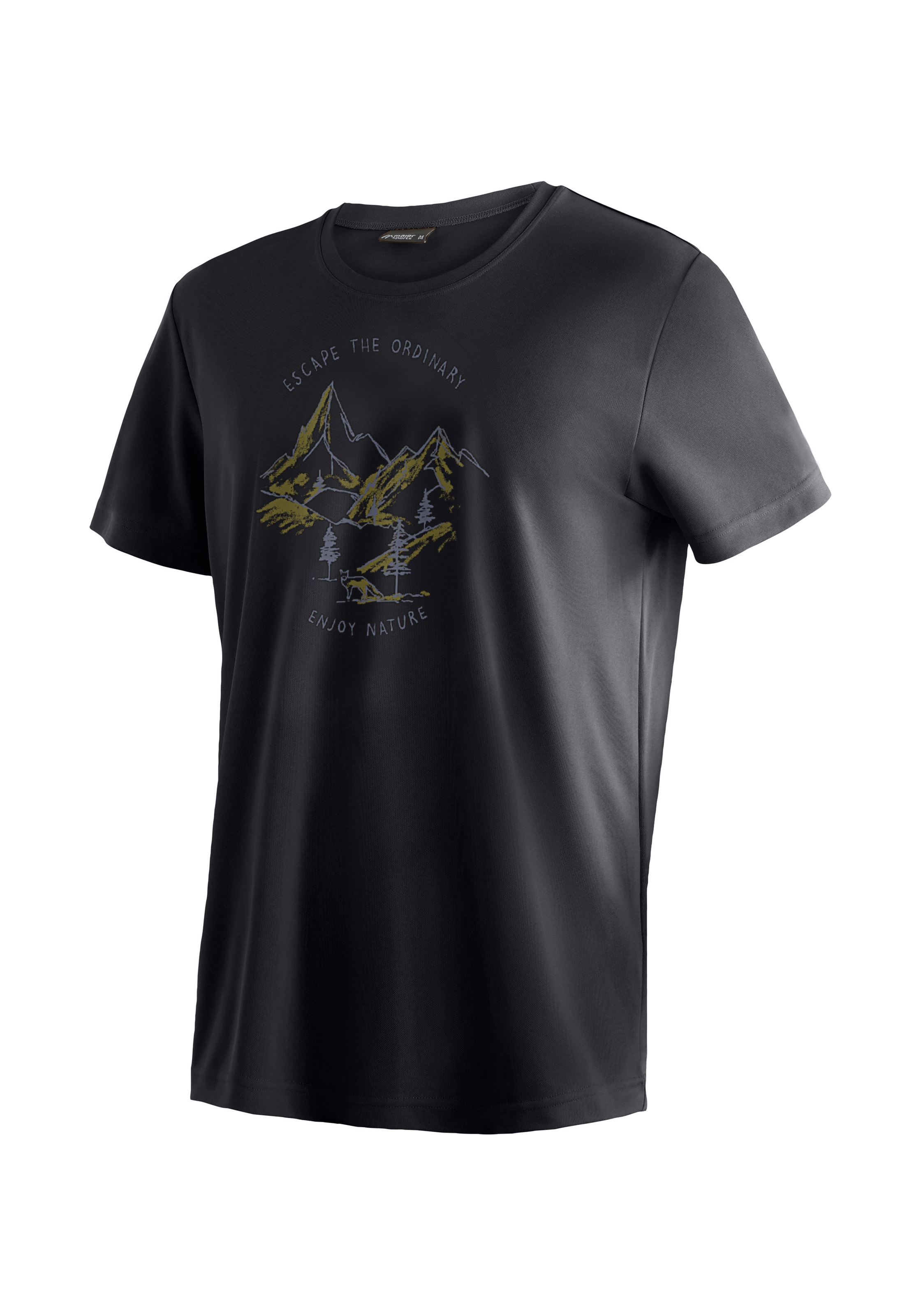 Maier Sports "Dieter Print" Herren Kurzarmshirt, leichtes Sommer Funktionsshirt, Rundhals, Reg Fit