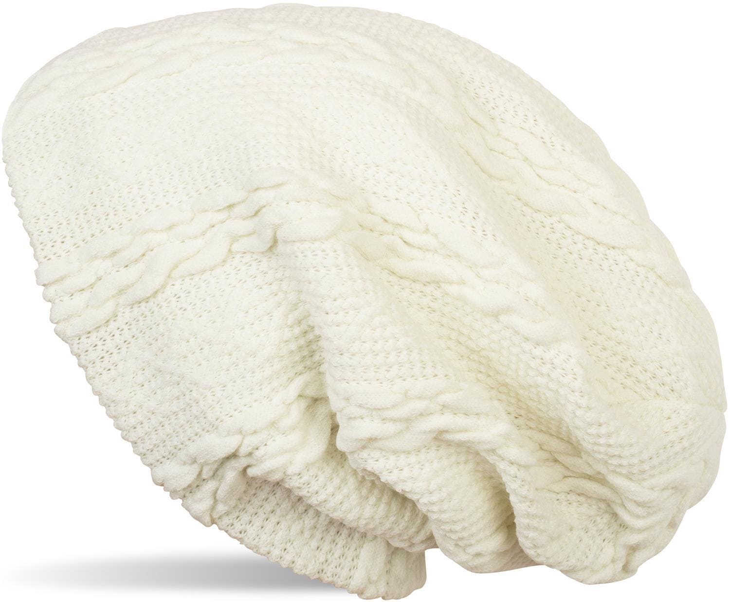 styleBREAKER Strickmütze "Feinstrick Beanie mit Zopfmuster und Fleece" 1 Stk.