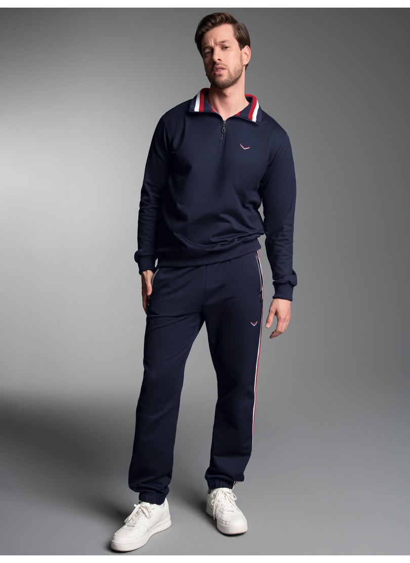 Trigema Freizeitanzug »TRIGEMA Freizeitanzug mit Ringelkragen und Kontraststreifen« 1 Stk.