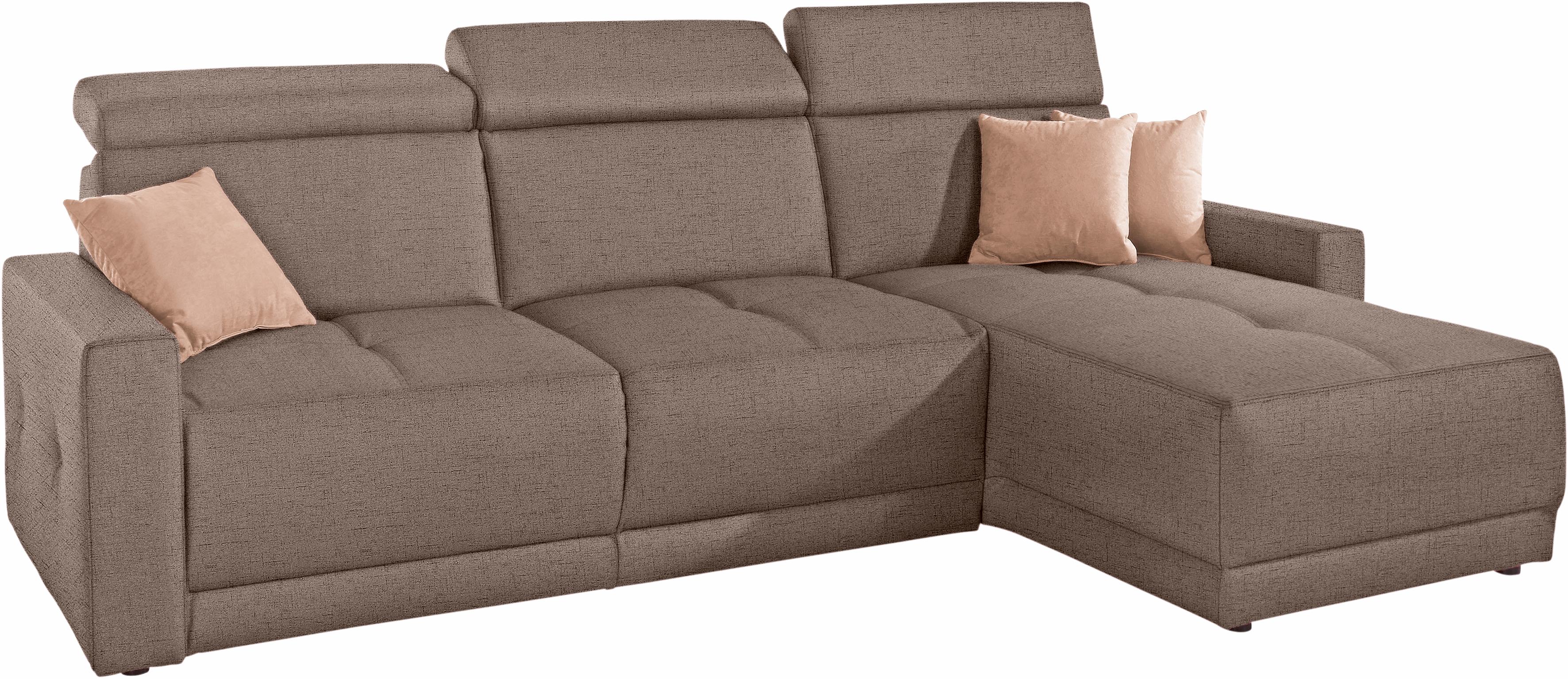 Thumbnail - DOMO collection Ecksofa "Ava mit moderner Sitzheftung & toller Doppelnaht, komfortabel, L-Form", mit Recamiere, inkl. Fe...