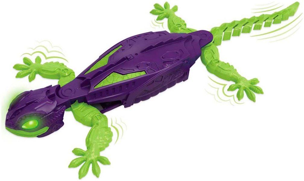 Jungen RC-Tier "Hex Bots Wall Crawler Gecko RC - Glow in the Dark", grün, B:20cm H:8cm T:33cm, Fernlenkfahrzeuge