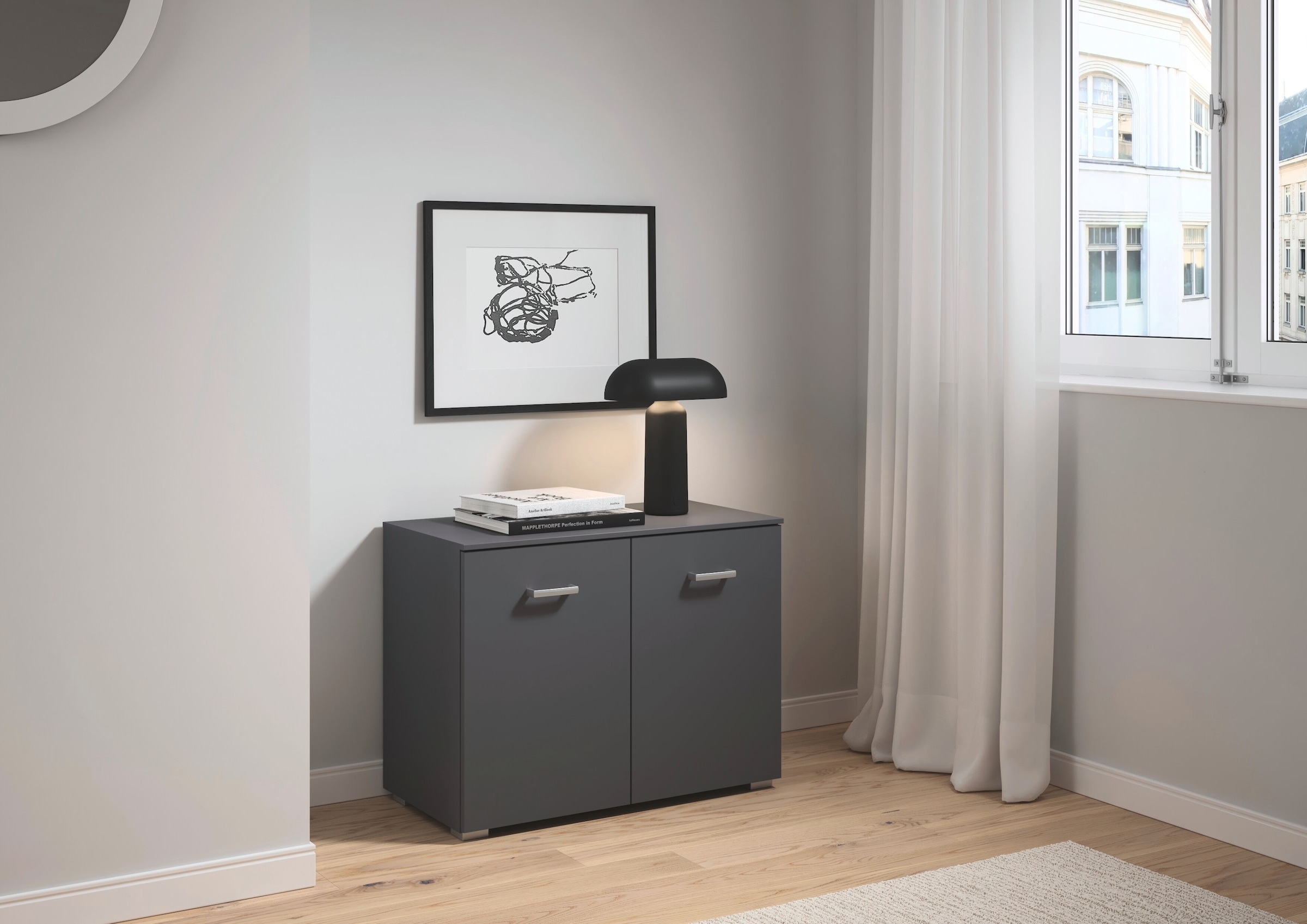 rauch Kommode »Gamma« Breite 80 cm / Höhe 61 cm, verschiedene Griffvarianten/-Farben, 