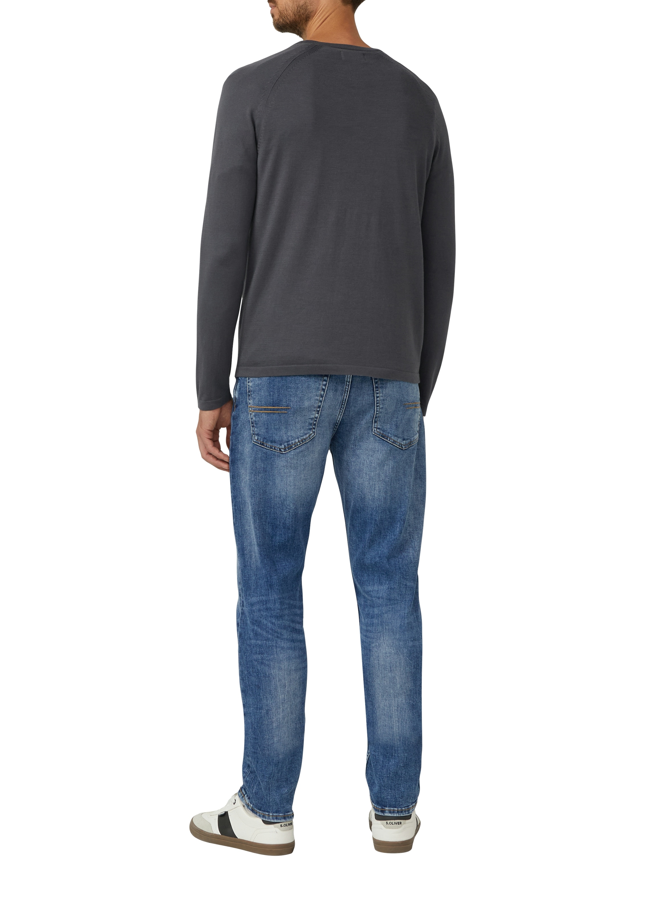 s.Oliver Rundhalspullover mit Raglanärmeln