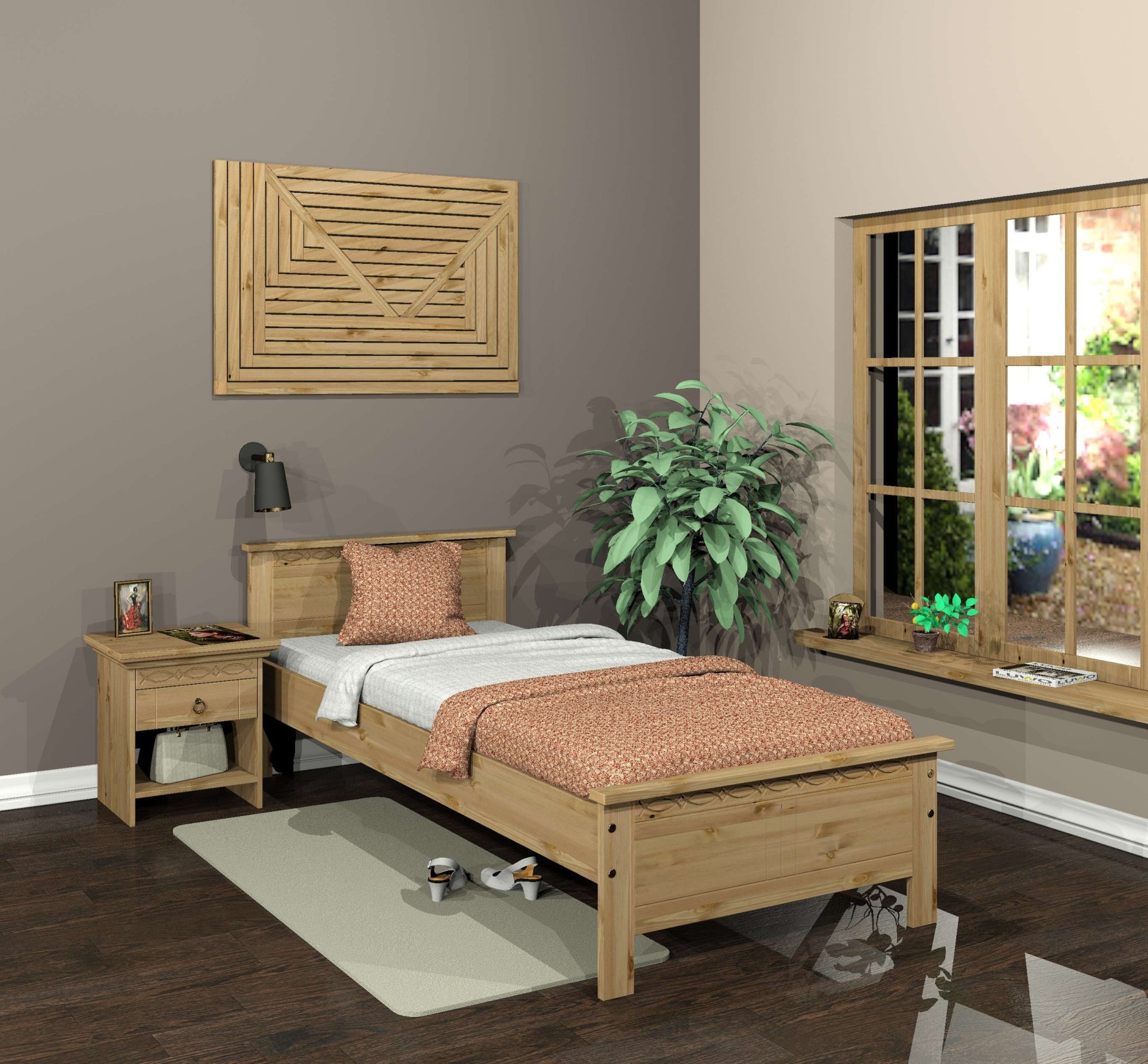 Home affaire Massivholzbett »Indra, TOPSELLER, Landhausstil, edles Design,zertifiziertes Massivholz«, (Breite/Belastbarkeit 180cm/220 KG, 140cm/180 KG, 90cm/120 KG), mit dekorativen Fräsungen, in 2 Breiten und Farben