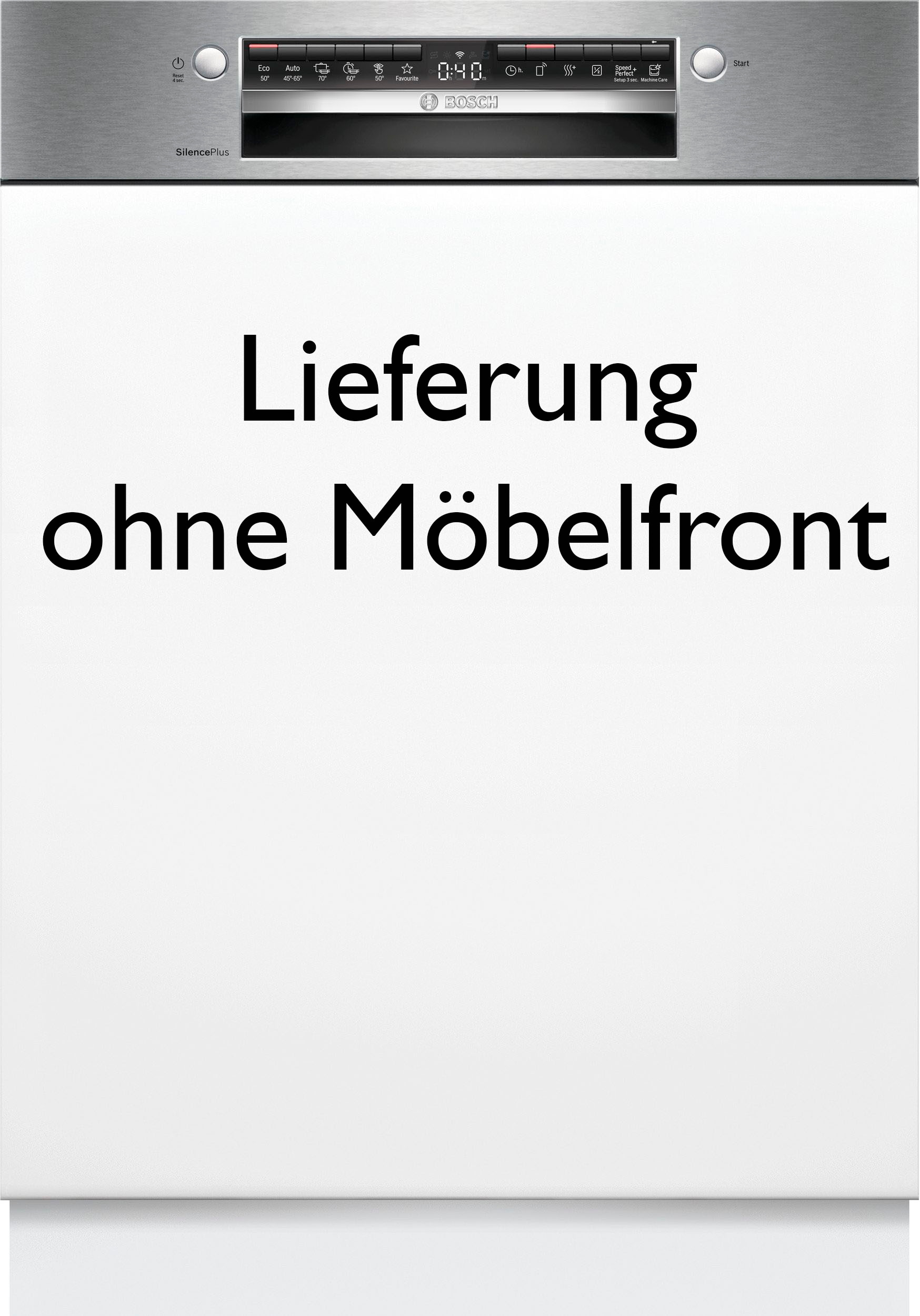 BOSCH teilintegrierbarer Geschirrspüler "SMI4EAS28E", B:59,8cm H:81,5cm T:57,3cm, silber, Geschirrspüler, Automatische Türöffnung für Effizienz,